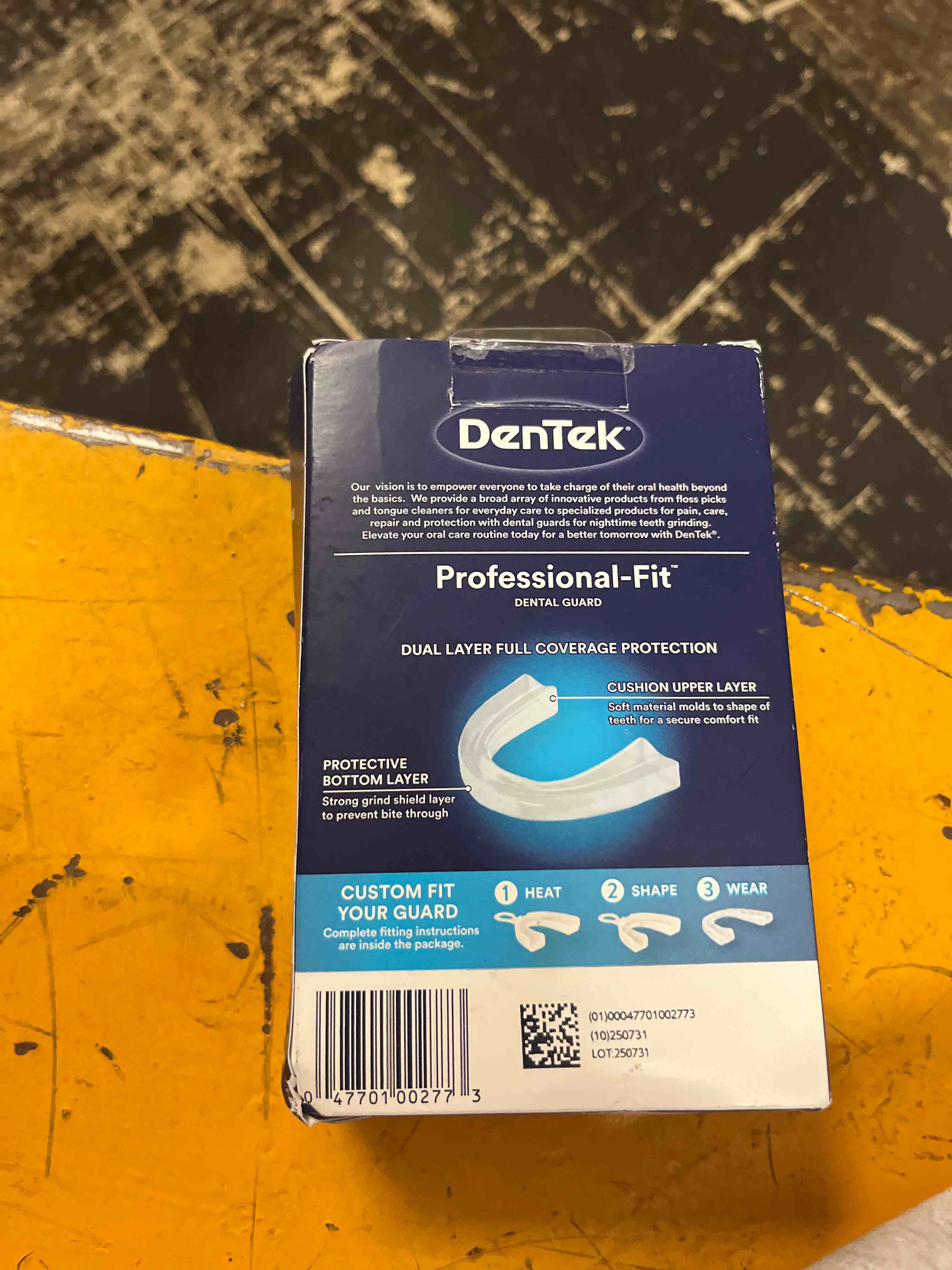 Condition photo showing New/Like New for dentek professional-fit dental guard for nighttime teeth grinding with guard, fitting tray, & storage case