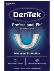 dentek professional-fit dental guard for nighttime teeth grinding with guard, fitting tray, & storage case