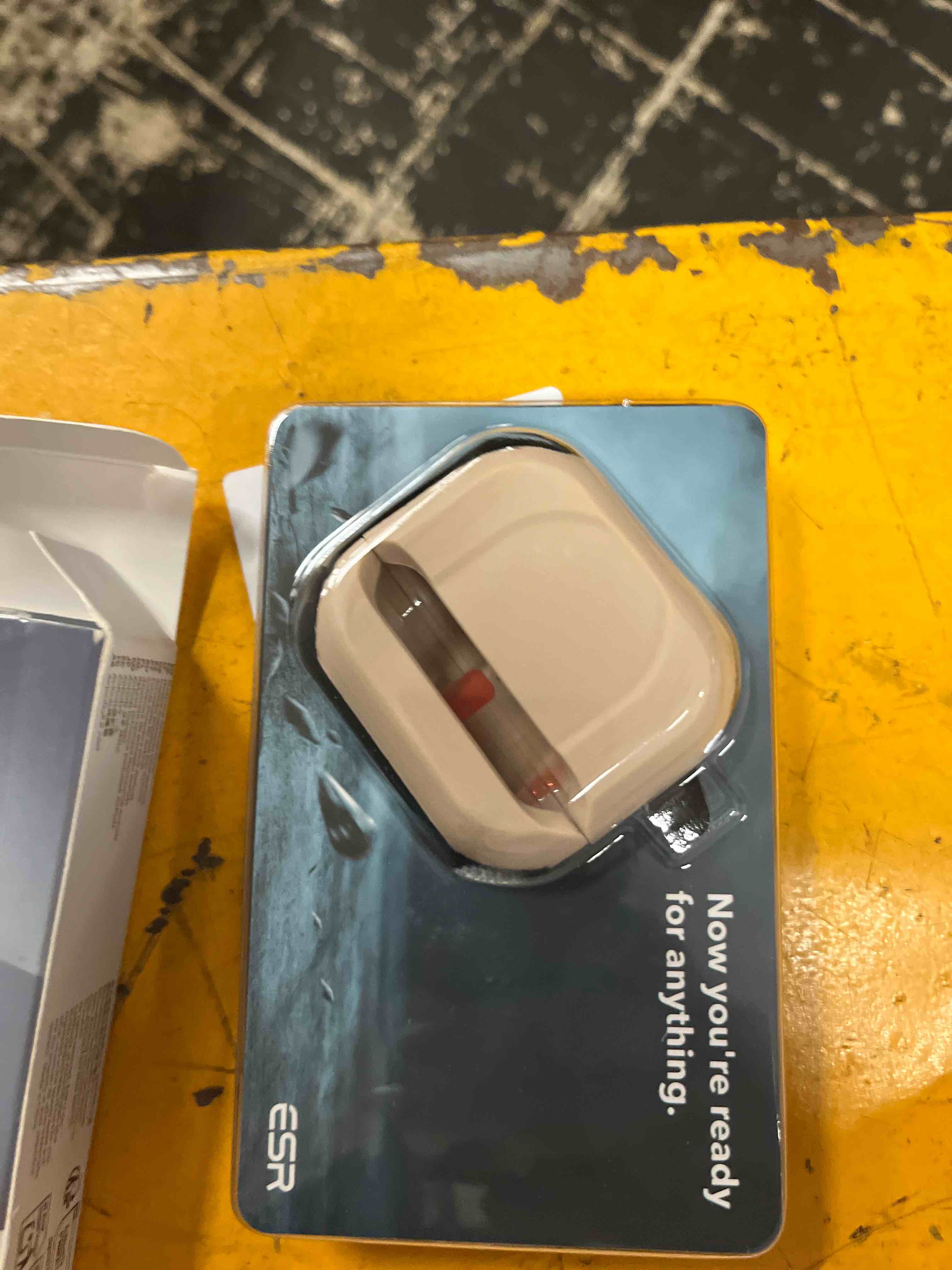 Condition photo showing New/Like New for esr for airpods 4 case (halolock), compatible with airpods 4th generation case (2024) (usb-c), compatible with magsafe, full drop protection cover with carabiner, magnetic lid lock, black