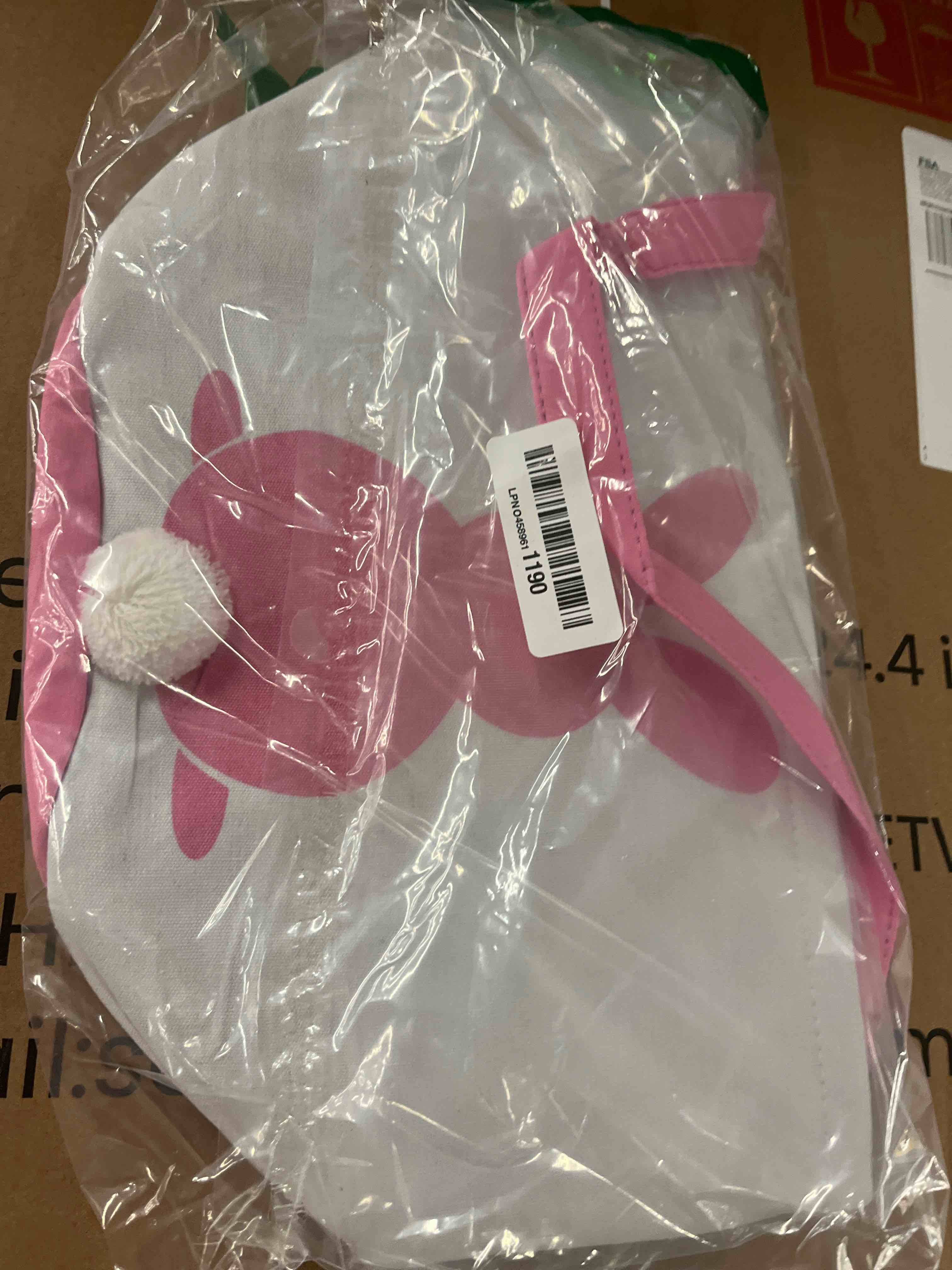 Condition photo showing New/Like New for monoblanks easter bunny basket bags, rabbit bucket tote for easter egg hunts decorations candy gifts storage (pink)