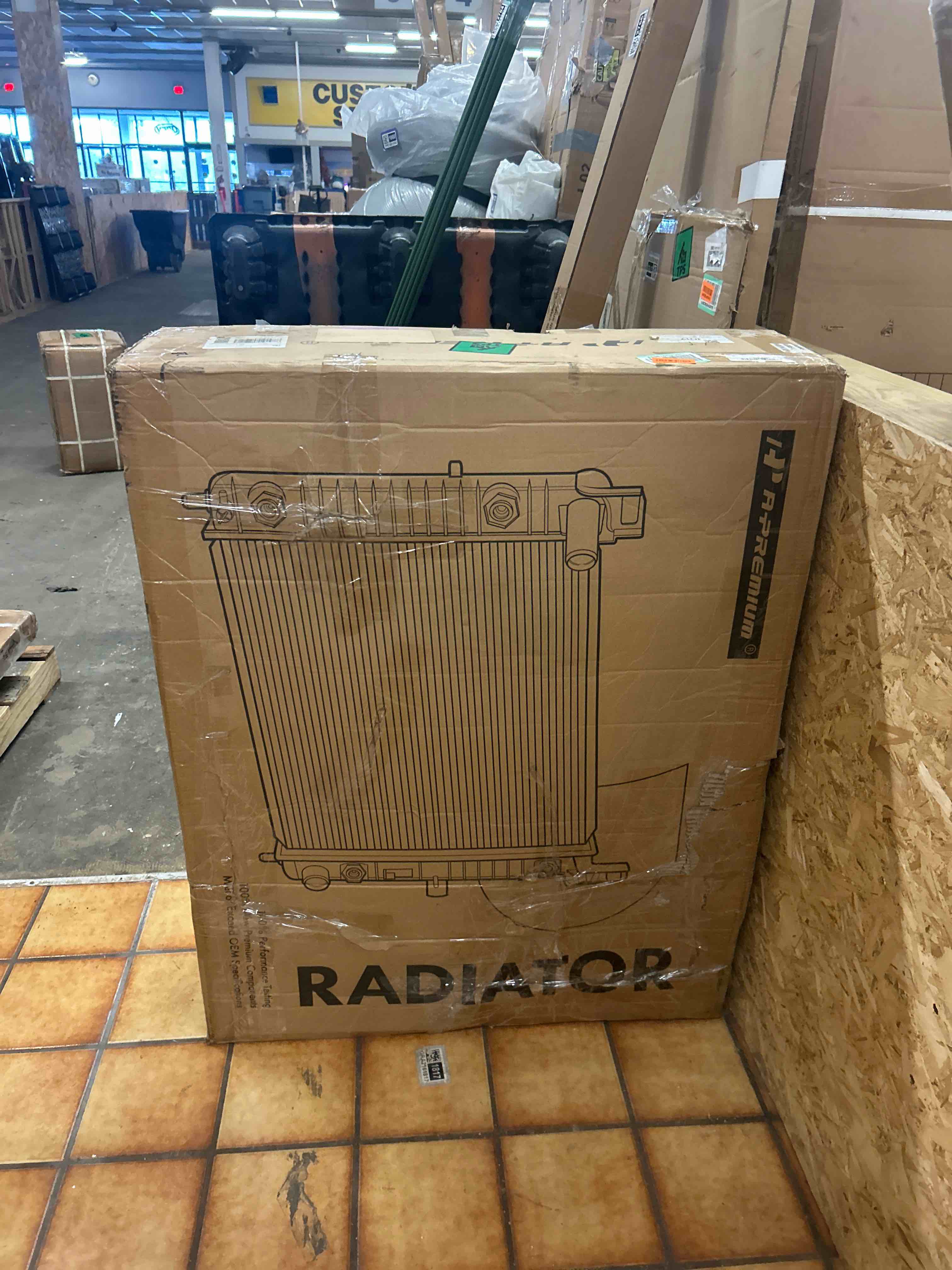Condition photo showing New/Like New for a-premium engine coolant radiator assembly compatible with international harvester 3800 4700 4900 1996-2002, 4700lp 1995-1998, manual transmission, replace# 3503905c92