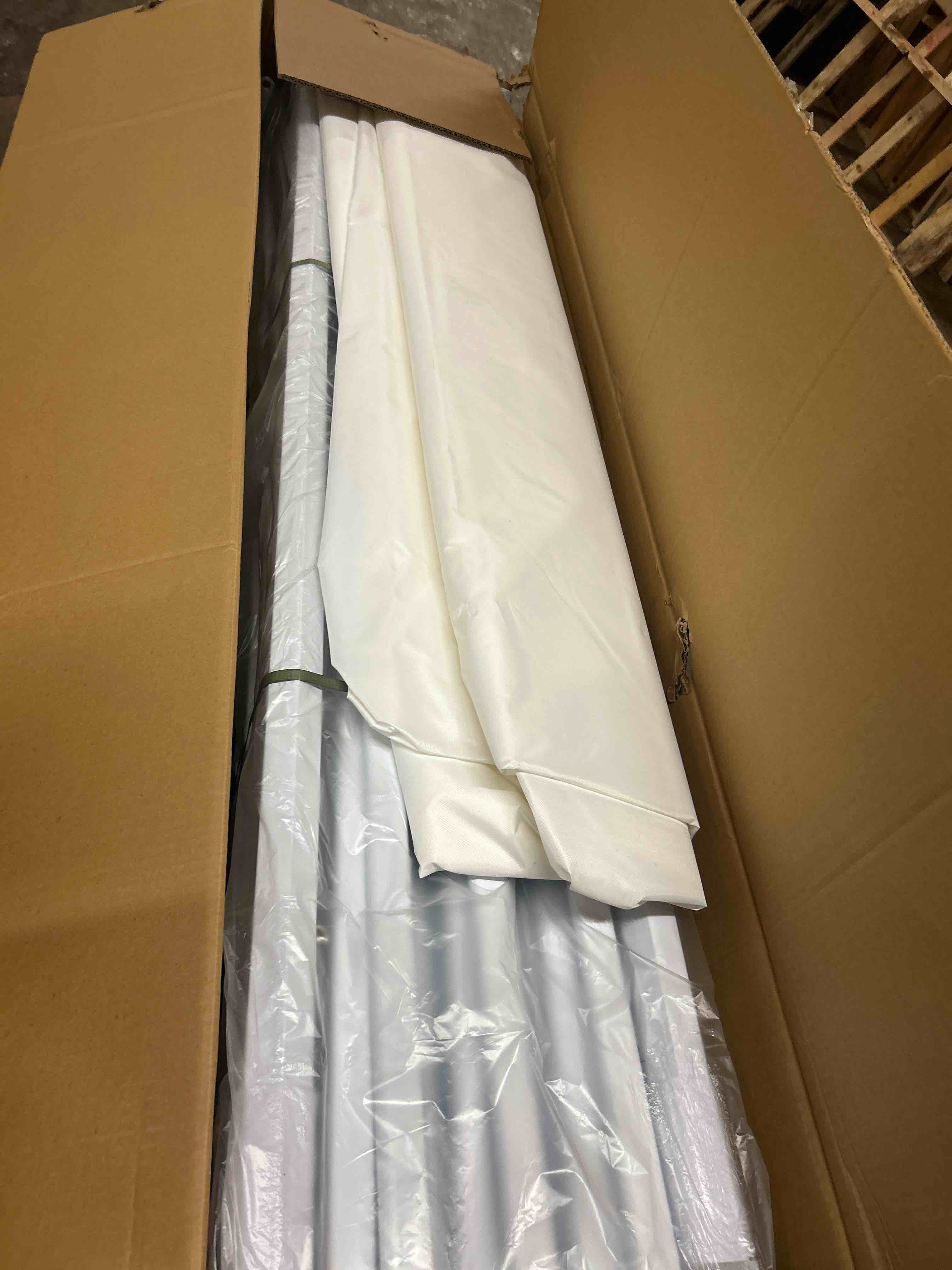 Condition photo showing New/Like New for hoteel 10x30ft party tent with 8 removable sidewalls for parties carpas para fiestas, weddings, bbq, waterproof outdoor event canopy, patio camping gazebo, white