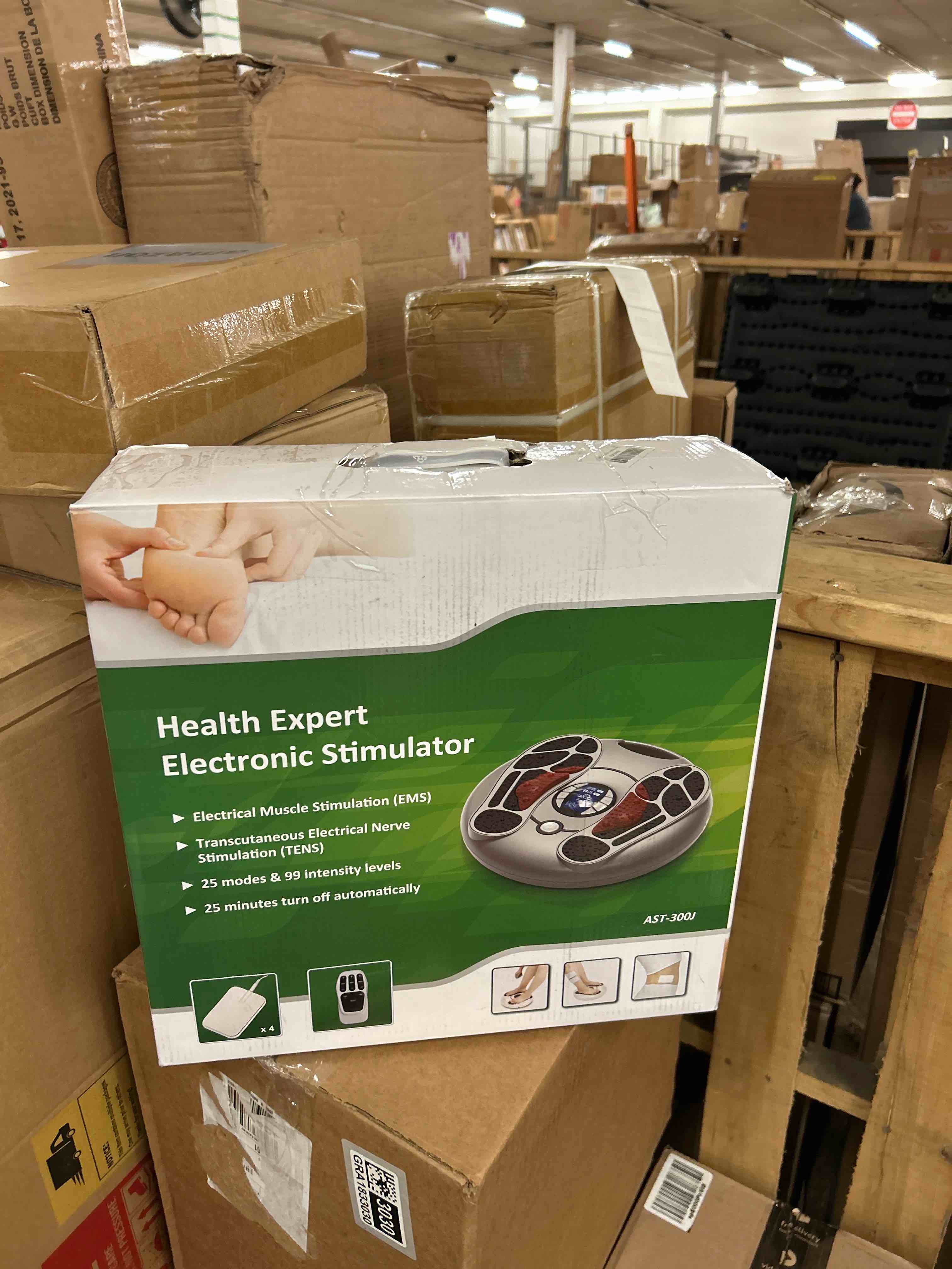 Condition photo showing New/Like New for foot massager for neuropathy, ems tens foot stimulator for circulation and pain relief, tens unit muscle stimulator with 4 electrode pads, fsa eligible items only list hsa, fits up to 11"
