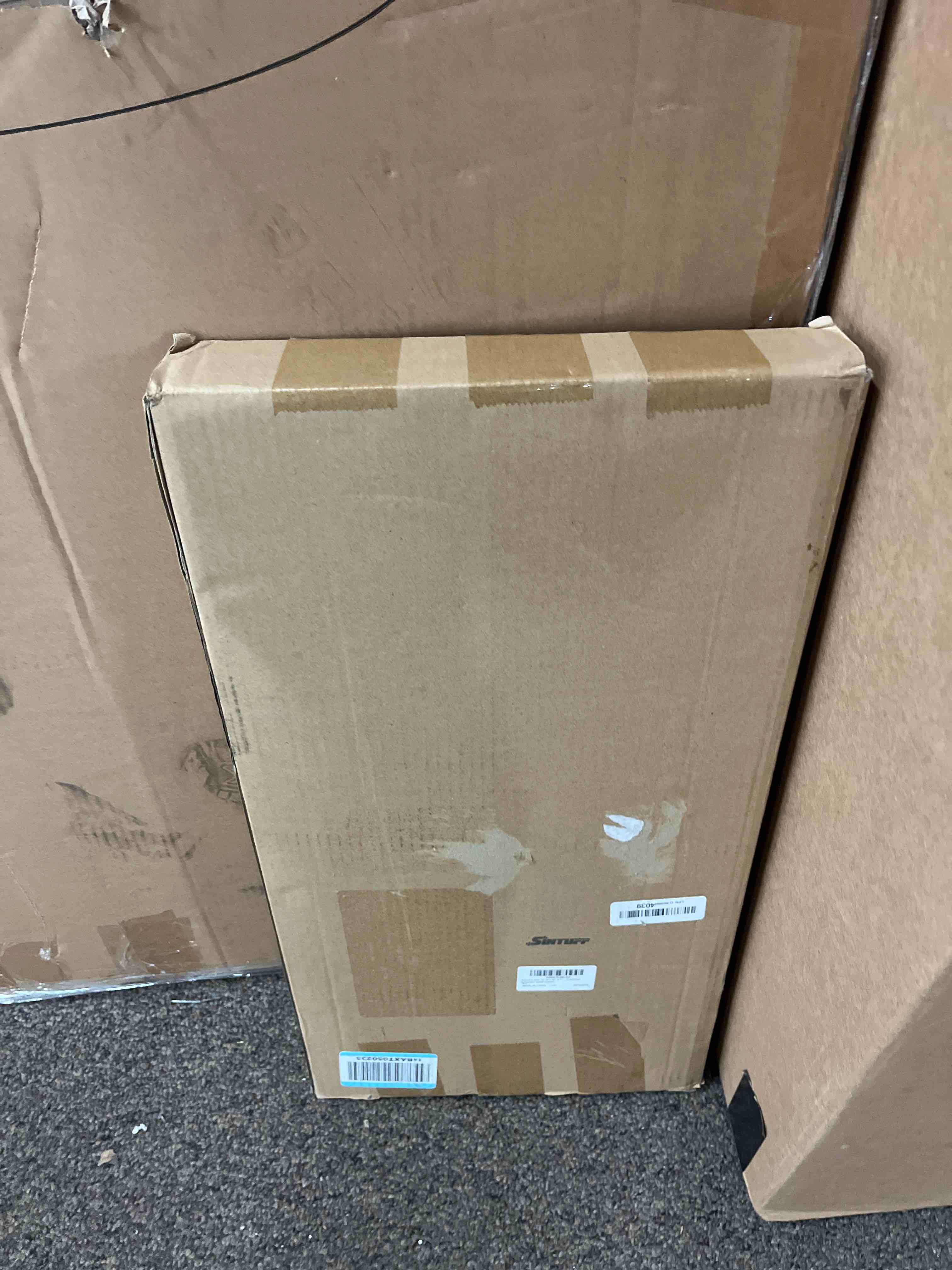 Condition photo showing New/Like New for sintuff 2 sets 12'' w x 24'' h unfinished kitchen cabinet door replacement with hinges handles, shaker cabinet doors front replacement for kitchen bathroom vanity closet