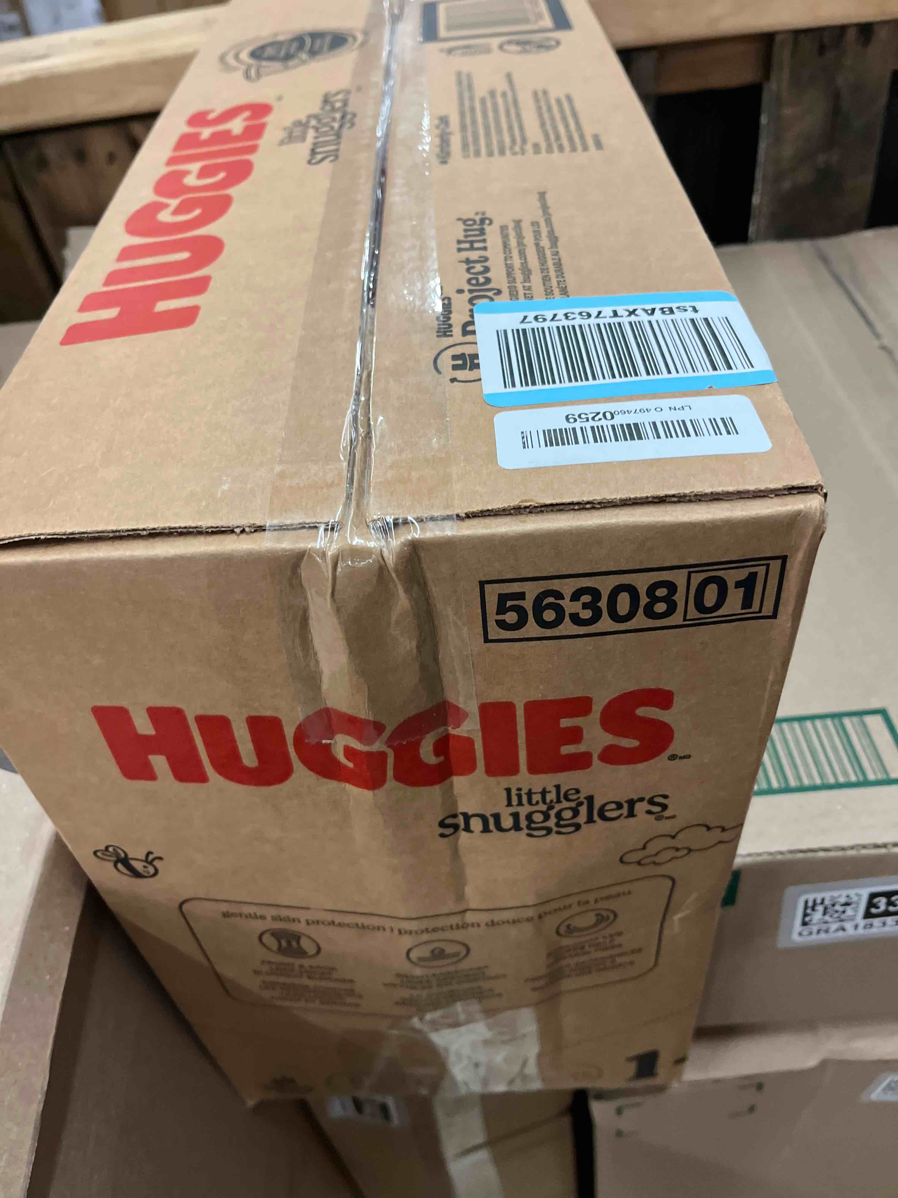 Condition photo showing New/Like New for huggies little snugglers disposable diapers - size 1 - 198ct
