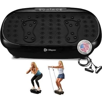 lifepro hexaplate lite vibration plate exercise machine with magnetic acupoints - full body vibration platform for beginners and recovery - lymphatic drainage massager for muscle toning and fitness