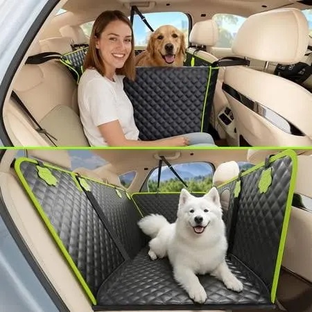 Condition photo showing New/Like New for 2-in-1 dog car seat cover for back seat, transform to passenger mode - dog car seat, waterproof, scratch-resistant, support to 330lbs, for outdoor activities, travel, to the vet, for cars/suv/truck