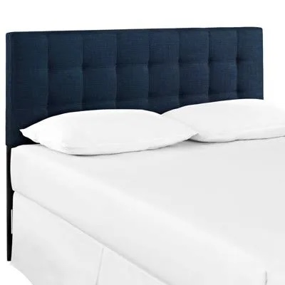 Condition photo showing New/Like New for queen lily upholstered fabric headboard navy - modway