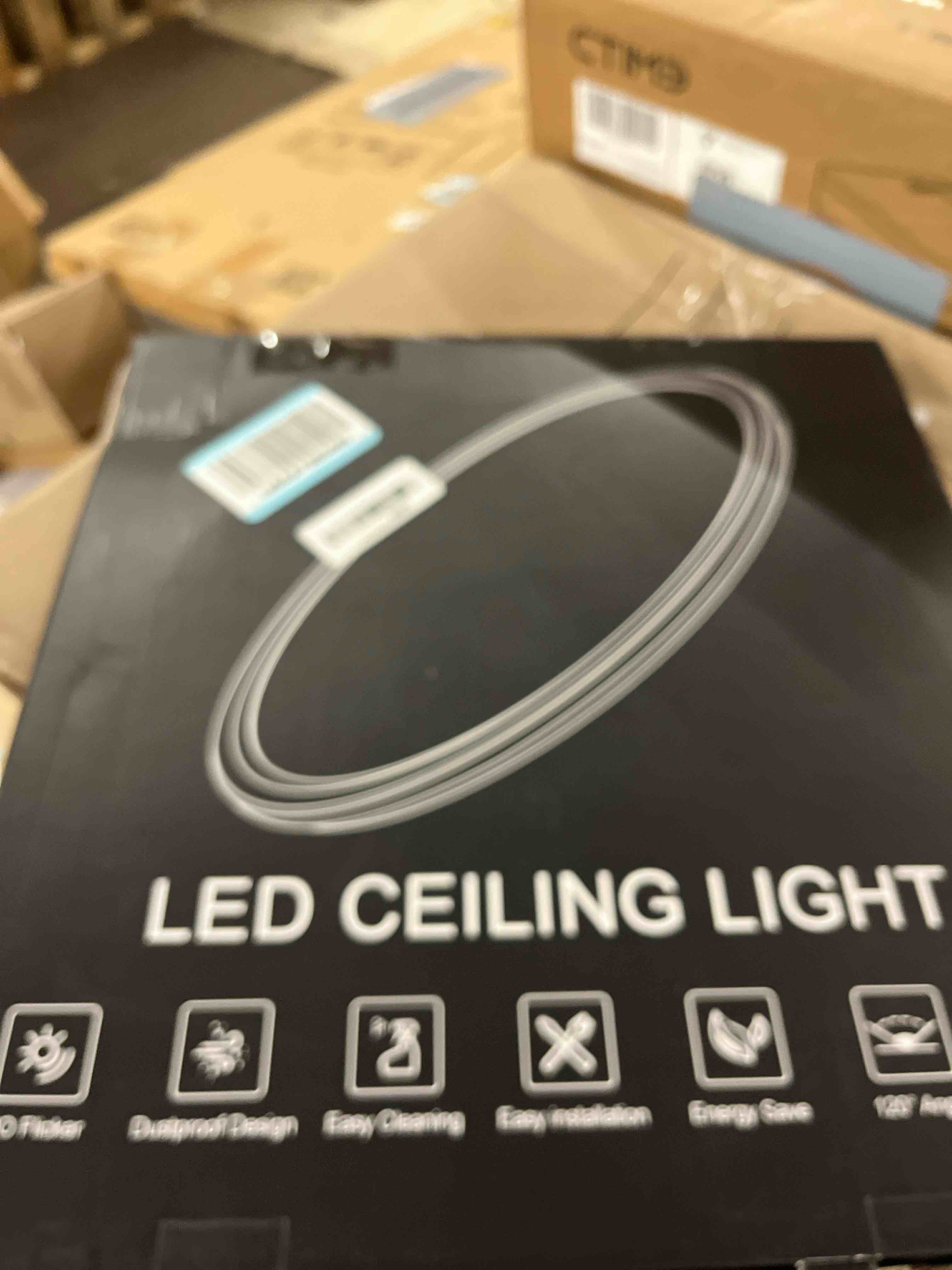Condition photo showing New/Like New for flush mount ceiling light with night light, 15in led ceiling lights with remote control, 1800k nightlights & 3000-6500k dimmable lamp fixture, 36w 3600lm low profile for bedroom, white