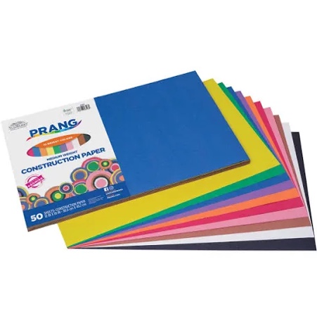 Condition photo showing New/Like New for prang 12 x1 8 in construction paper  10 assorted colors  50 sheets  p6507