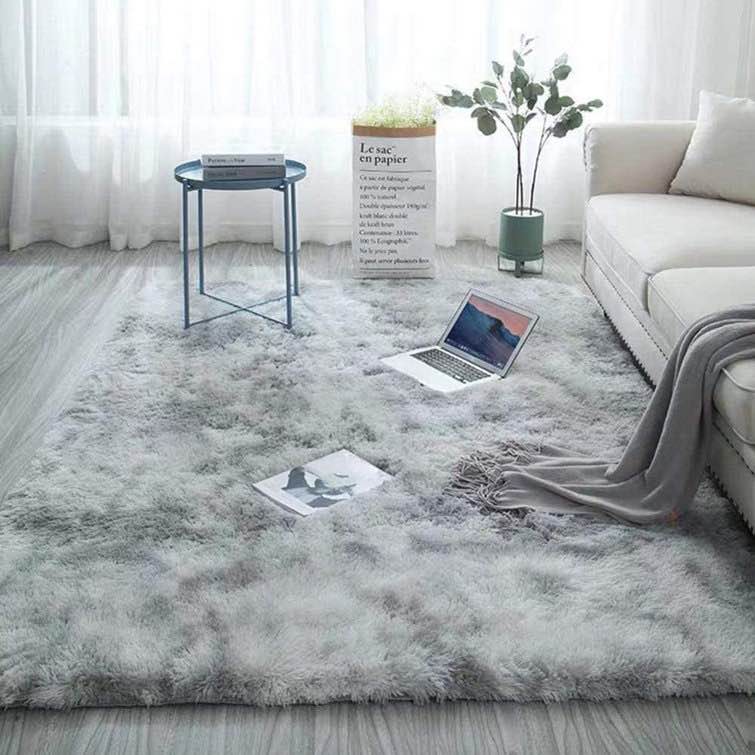 Antonije Tie Dye Shag Area Rug in Gray