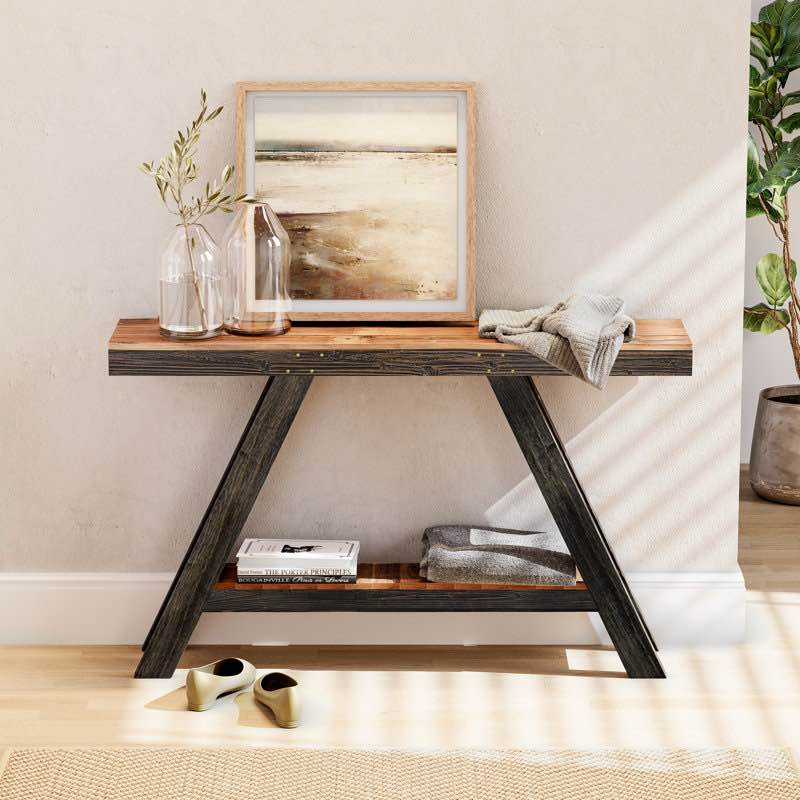 Natural Reclaimed 46inch /60inch Solid Wood Console Table 