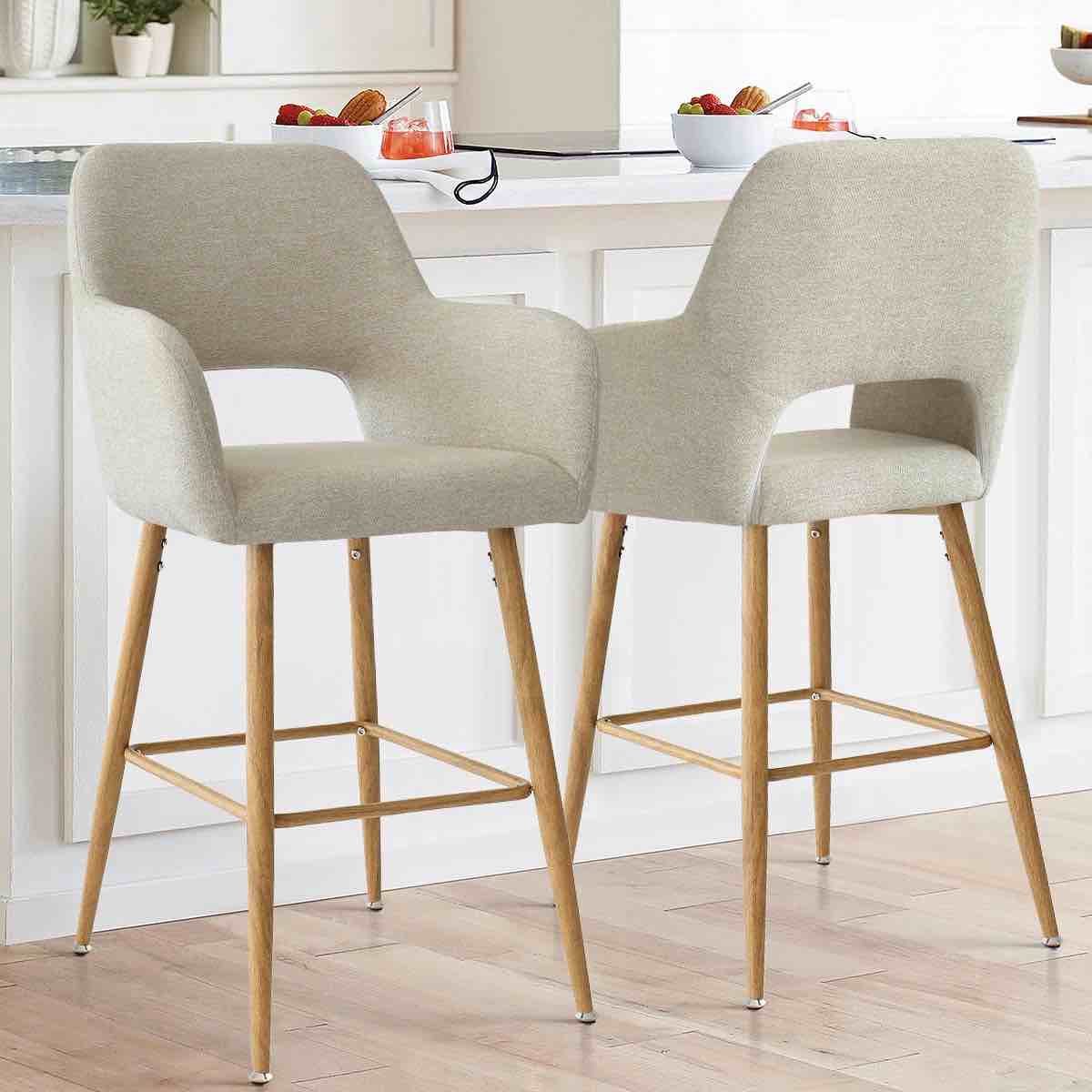 2 Pieces Benjain Counter Stool With Arm (Set of 2)