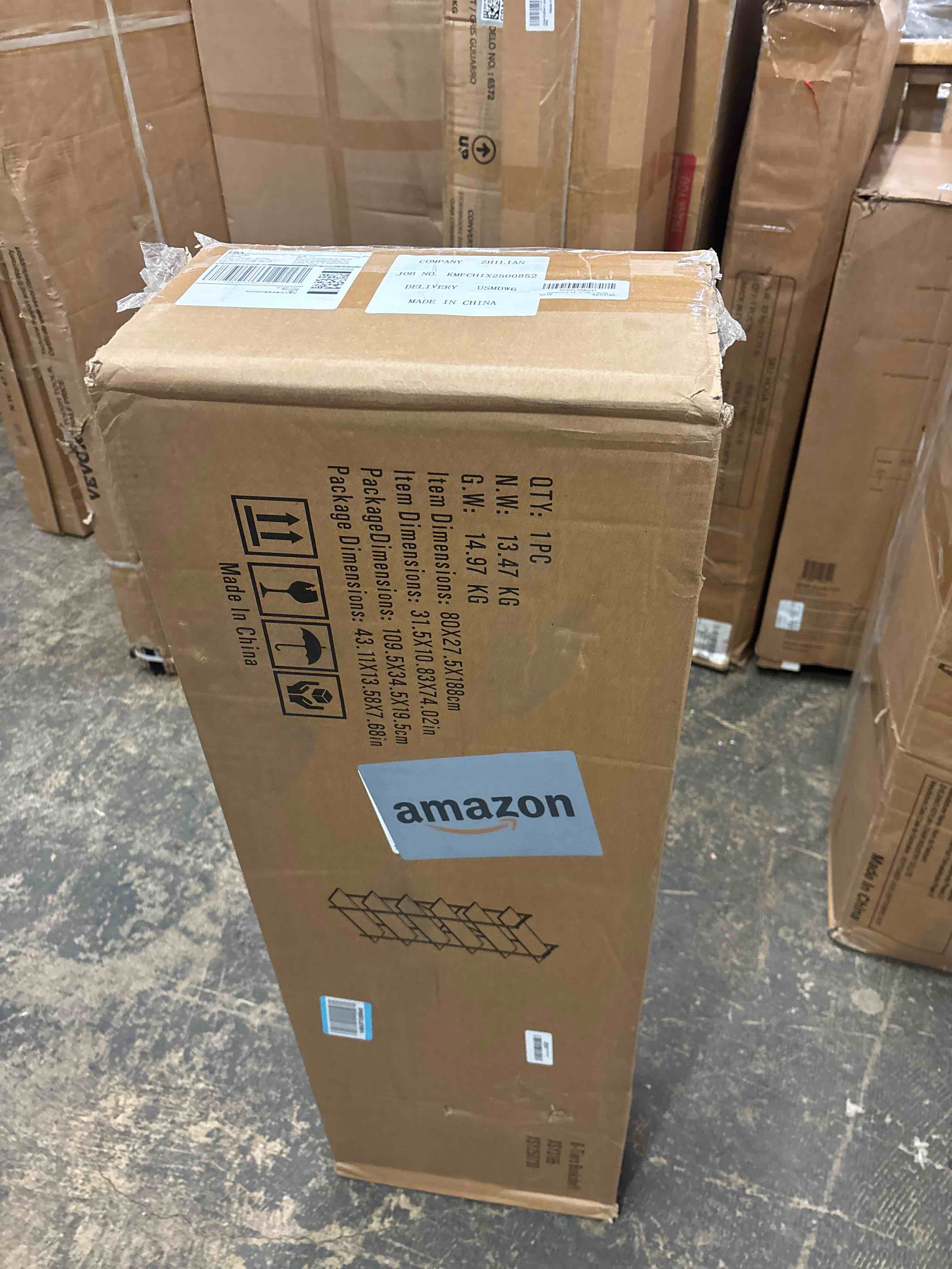 Condition photo showing New/Like New for 6 Tiers Bookshelf Organizer White Faux Marble Shelf,Modern Open Display Storage Bookcase, and Metal Bookshelf Standing Storage Shelf Tall Shelving Units for Home Office Study