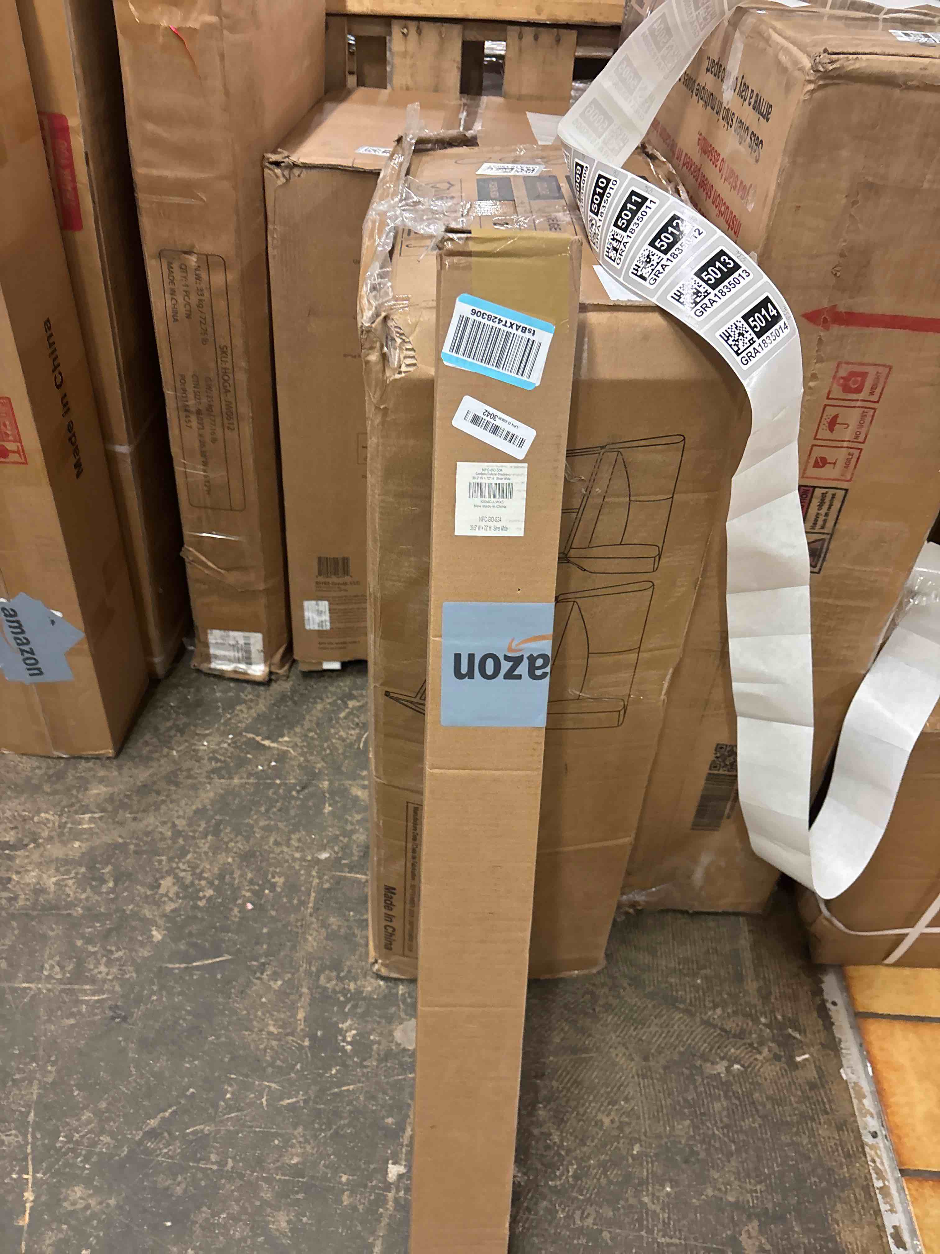 Condition photo showing New/Like New for LazBlinds Cordless Cellular Shades, No Tools No Drill Blackout Honeycomb Shades Pleated Blinds for Windows, 39.5'' W x 72'' H, Silver White Blackout-silver White 39 1/2'' W x 72'' H