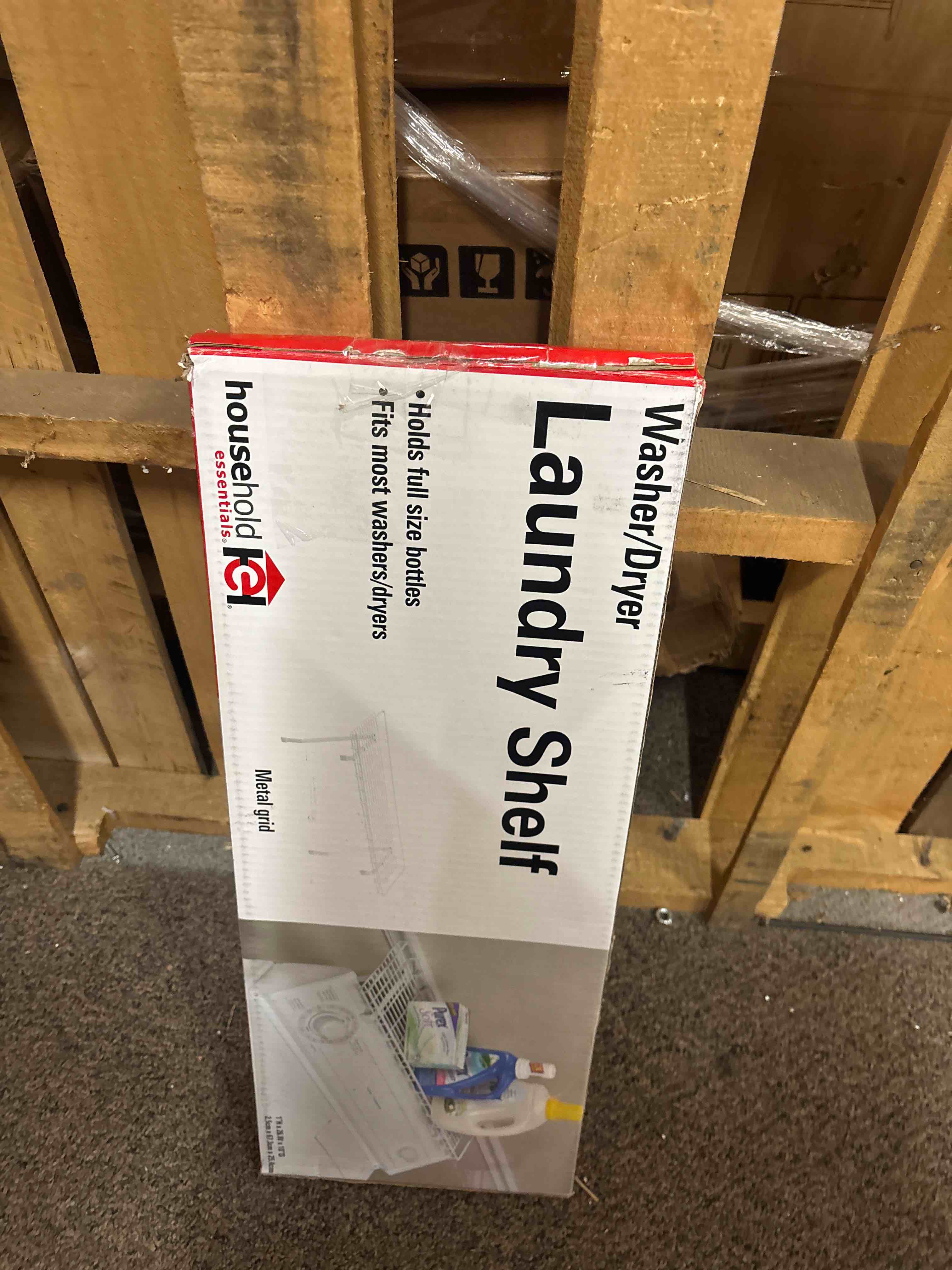 Condition photo showing New/Like New for Household Essentials Laundry Shelf for Over Washer or Dryer  White