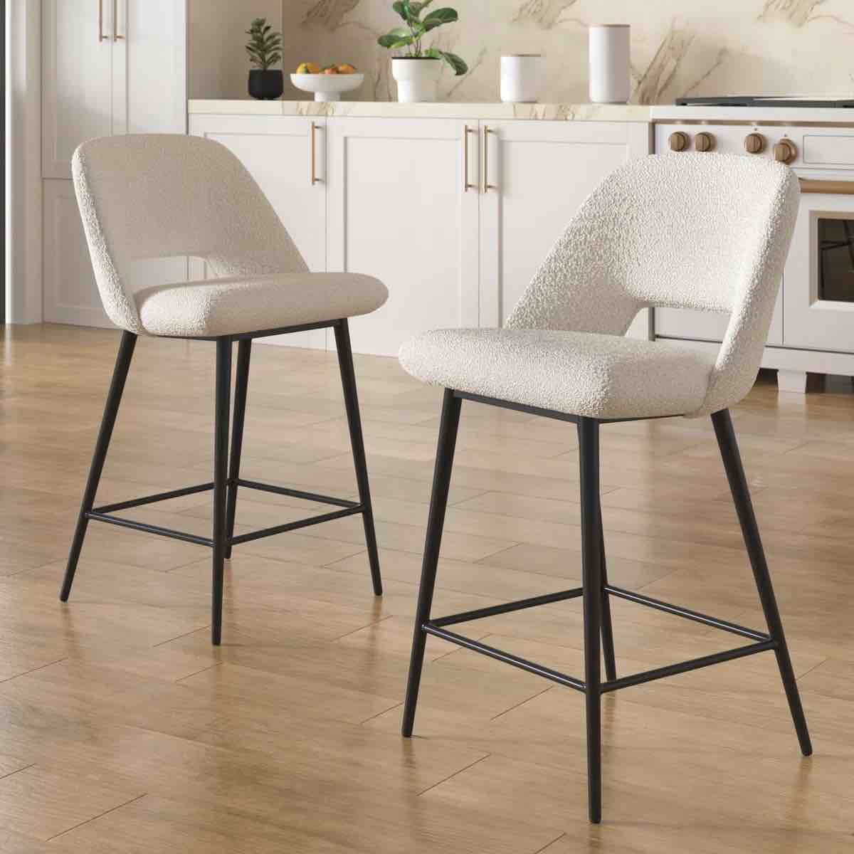 Valdez Boucle Counter Stool (Set of 2) 