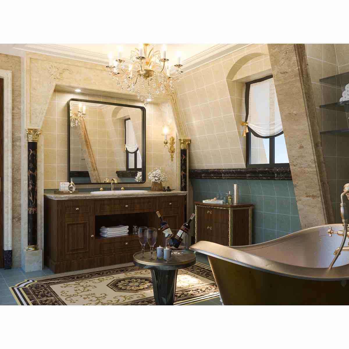 Condition photo showing New/Like New for Tyro Bathroom Decorative Home Décor Corner Hangs Bathroom Mirror 