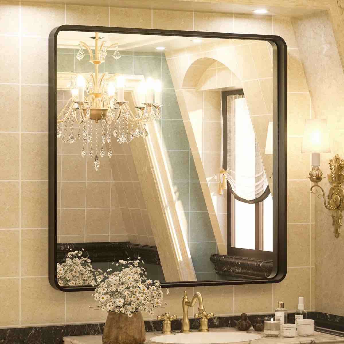 Tyro Bathroom Decorative Home Décor Corner Hangs Bathroom Mirror 