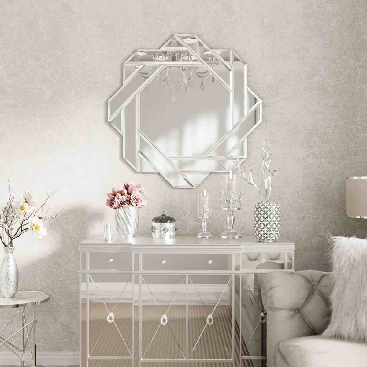 Condition photo showing New/Like New for Sommerset Beveled Glass Decorative Wall Mirror