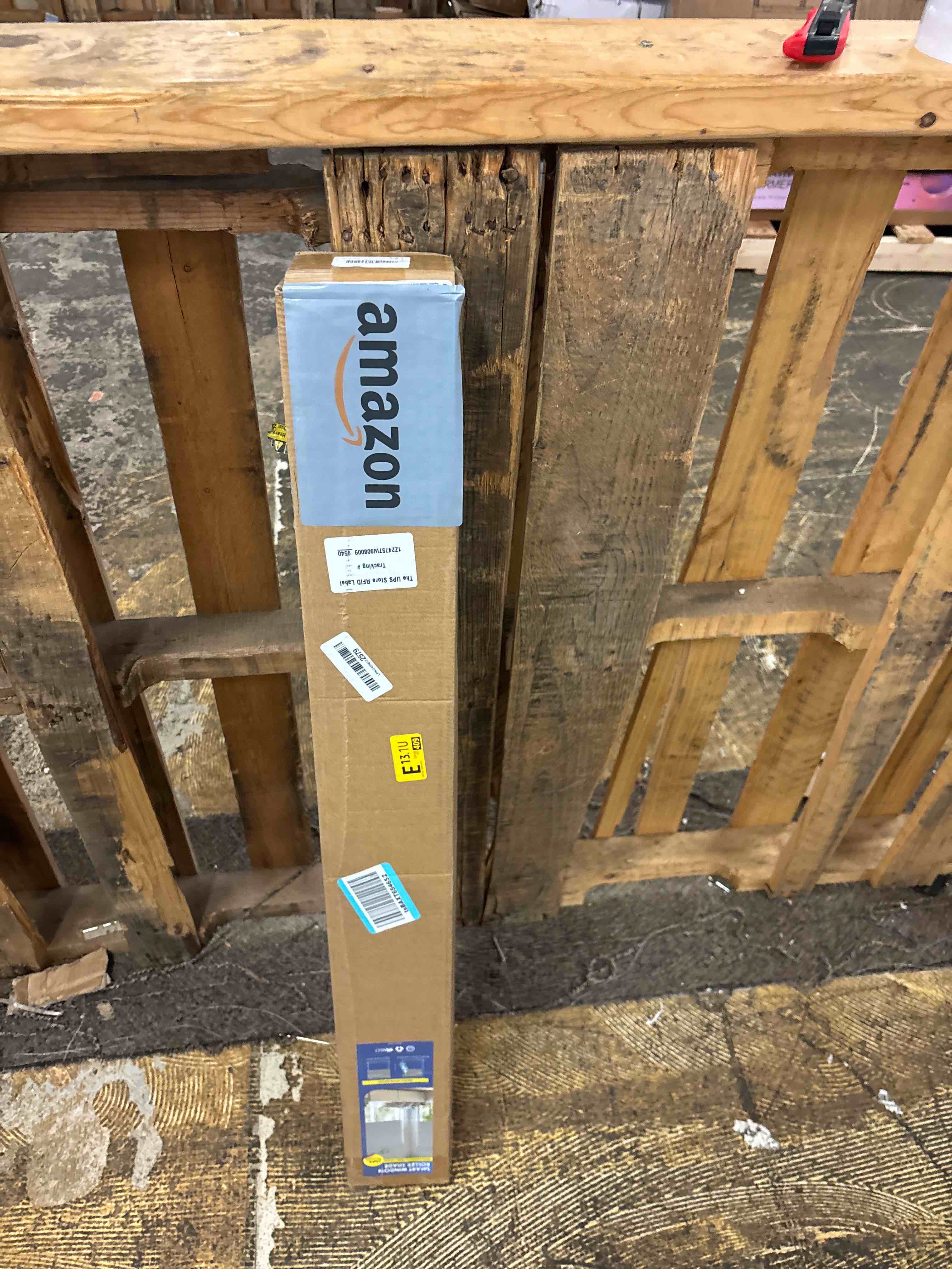 Condition photo showing New/Like New for Smart Motorized Blinds with Remote, Cordless No-Drill Automatic Roller Shades, Blackout Electric Blind for Windows, Linen Stone, 34 x 72 34"W x 72"H Linen Stone