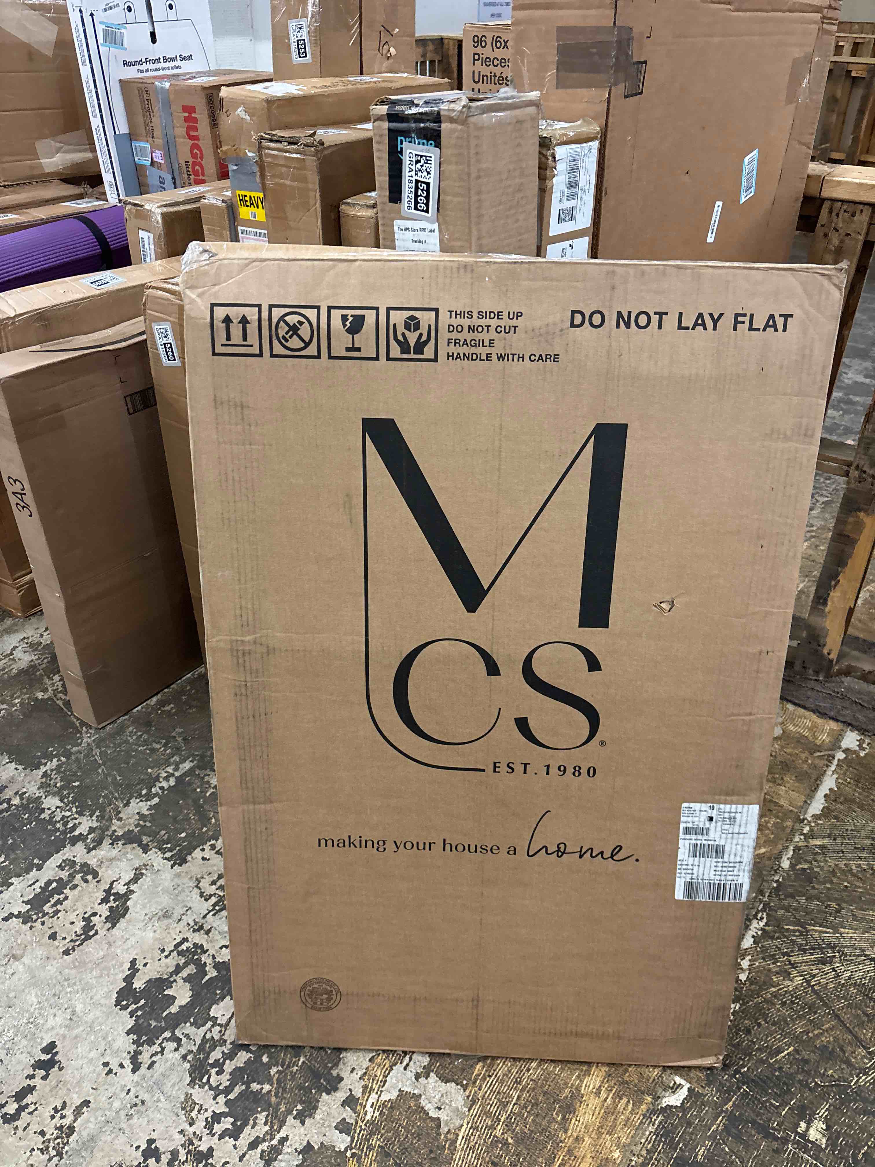 Condition photo showing New/Like New for MCS Museum Poster Frame 24x36 Medium Oak, Vertical & Horizontal Wall Hanging Large Picture Frame for Photos, Posters & Art Prints (1-Pack) 1-Pack Medium Oak Woodgrain 24x36