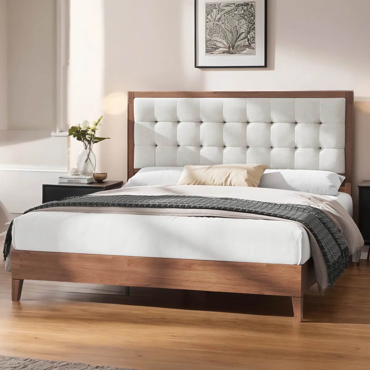 Behka Full Upholstered Platform Bed 