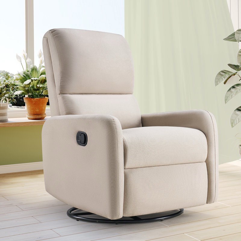 swivel rocking chair recliner chair massage, upholstered modern glider with high back