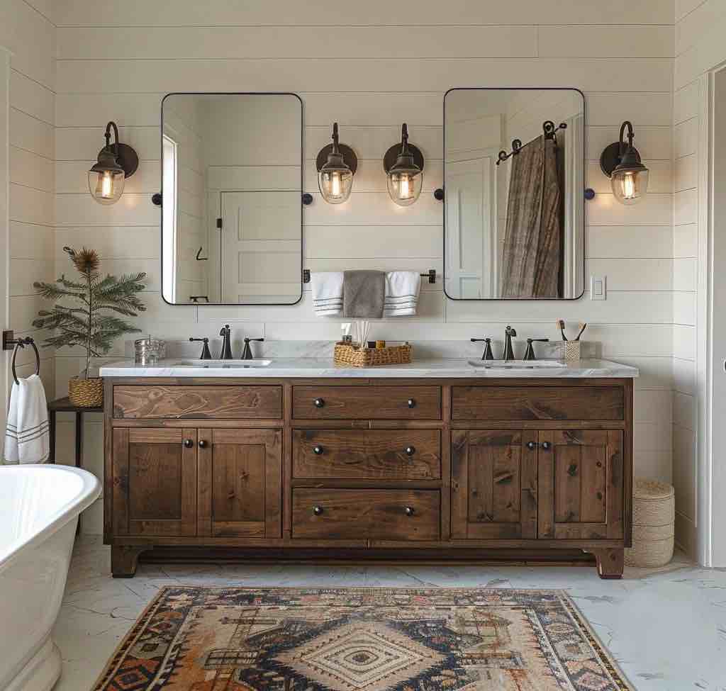 Condition photo showing New/Like New for Contemporary Pivot Bathroom Vanity Mirror with Adjustable Tilt | Stainless Steel Frame