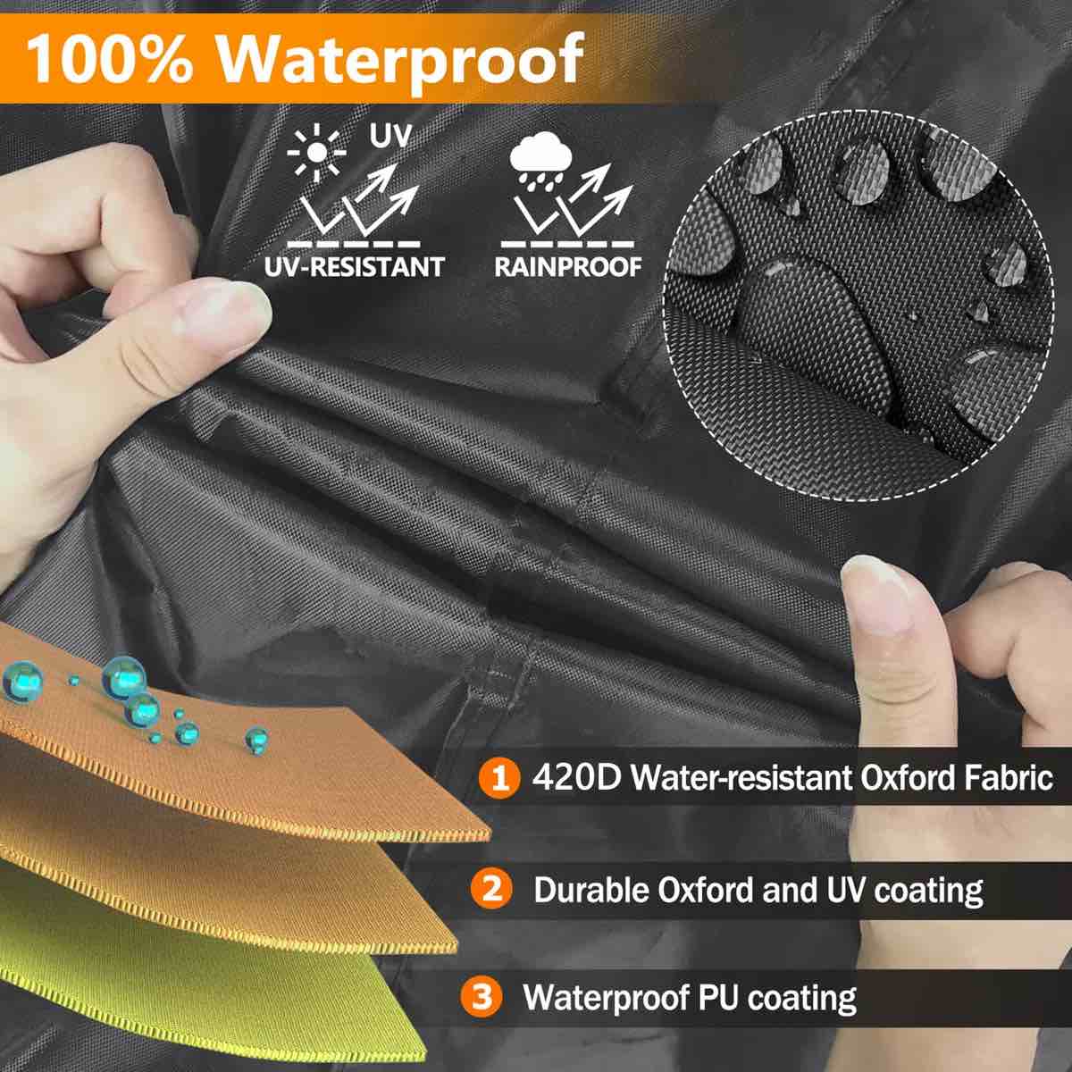 Condition photo showing New/Like New for breathable patio table set cover waterproof rectangle, outdoor table, black Wayfair