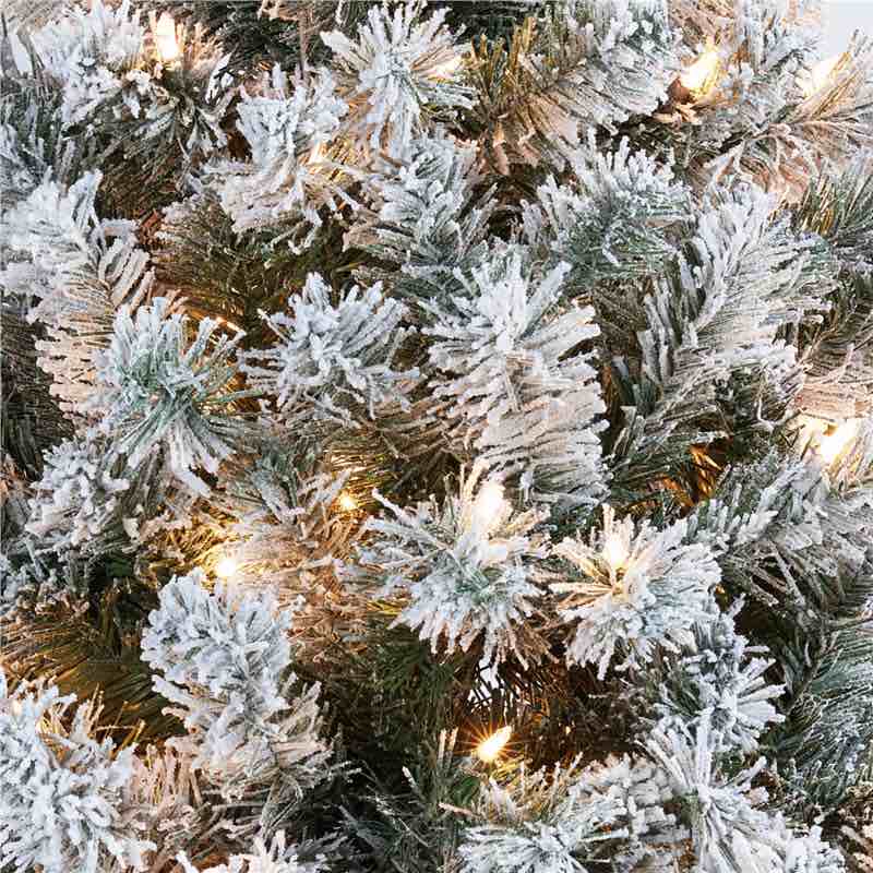 Condition photo showing New/Like New for Ericka Pre-lit Flocked Artificial Christmas Tree 7.5 ft