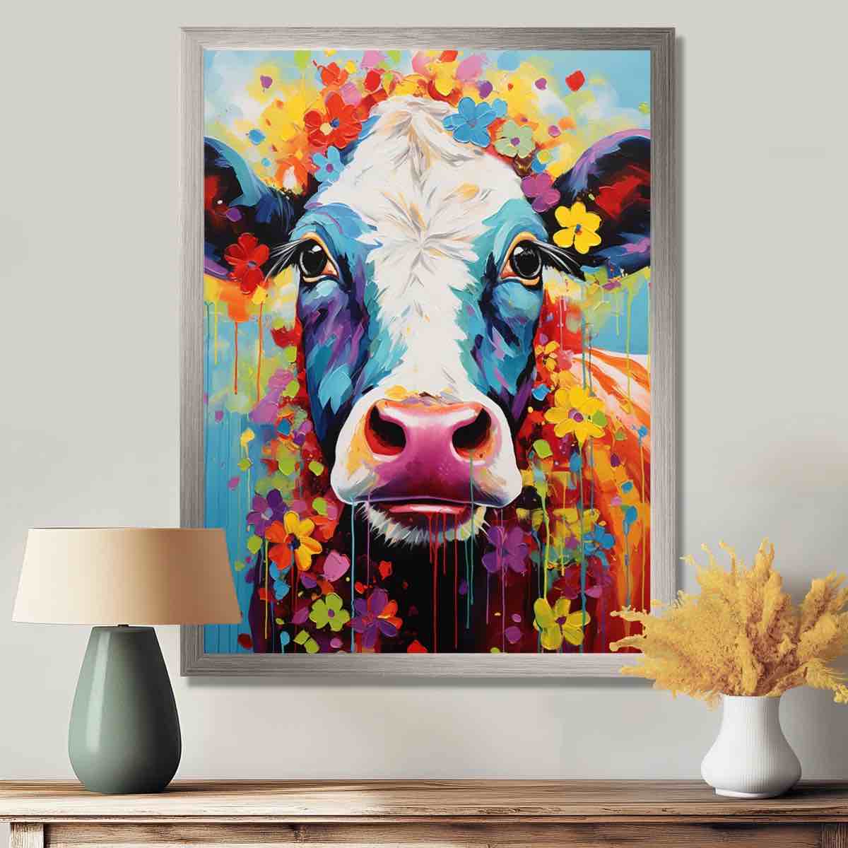 Condition photo showing New/Like New for Cow Whimsy - Cow UNFramed Wall Decor