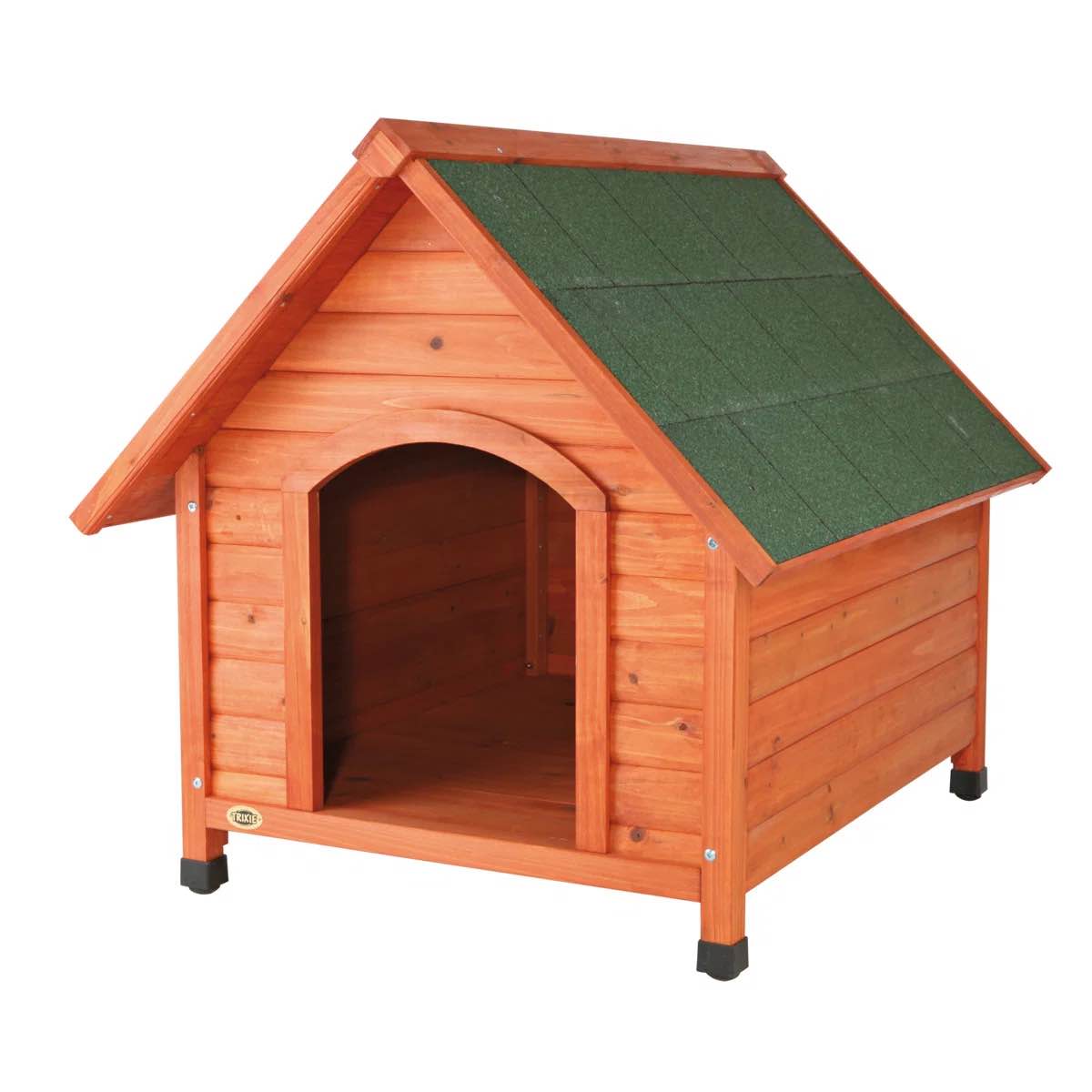 Condition photo showing New/Like New for TRIXIE Weatherproof Outdoor Cottage Dog House, Elevated Floor, Peaked Roof