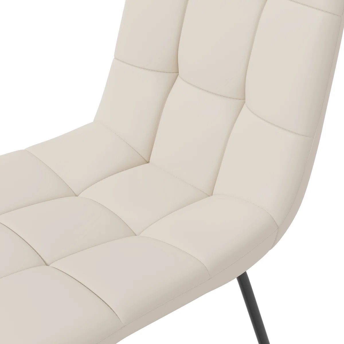 Condition photo showing New/Like New for 32.8"H Faux Leather Upholstered Dining Chairs, Modern Kitchen Chair Side Chair with Steel Legs, Parsons Chair for Kitchen, Dining, Living, Reception, Office Guest Chairs, and Outdoor