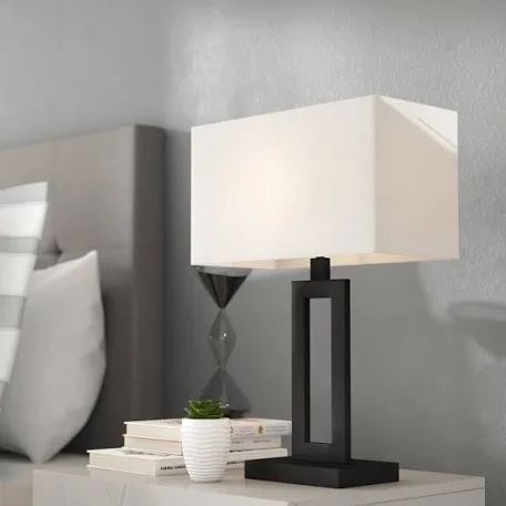 Condition photo showing New/Like New for Ebern Designs  Leanore Metal USB Table Lamp