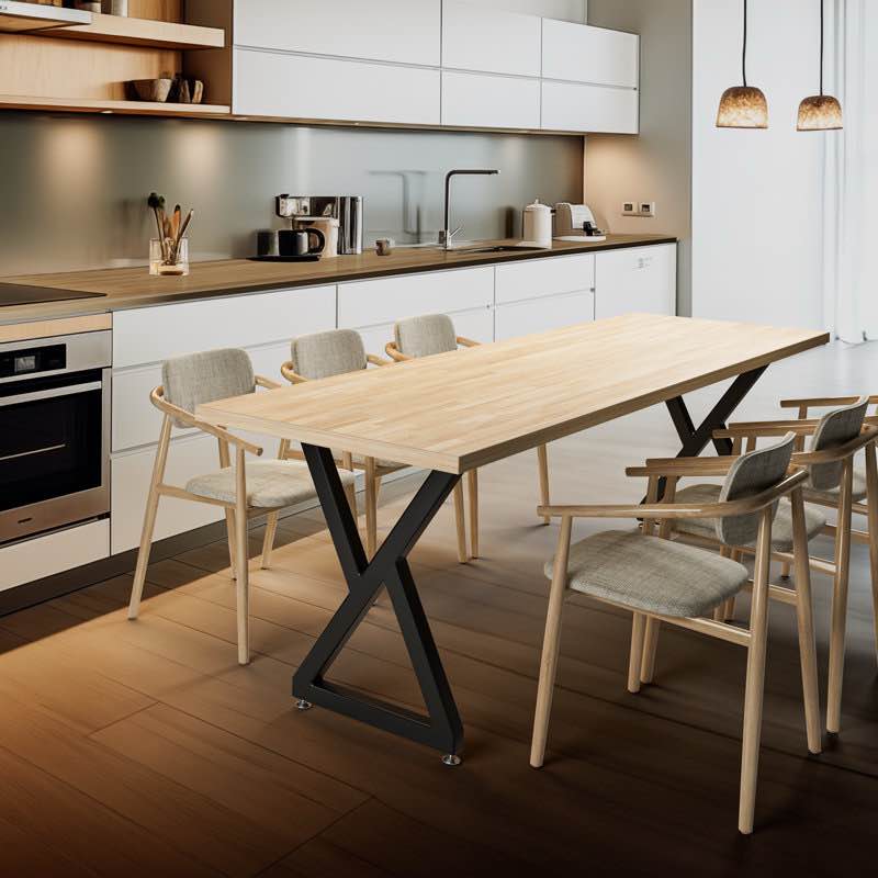 bartlum sturdy solid hevea wood block countertop for workbenches, counters, tables