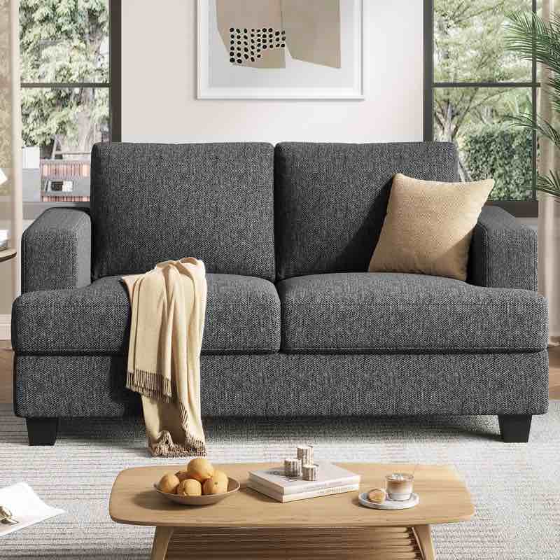 63 '' upholstered sofa 2 seater couches small loveseat for small apartment living room