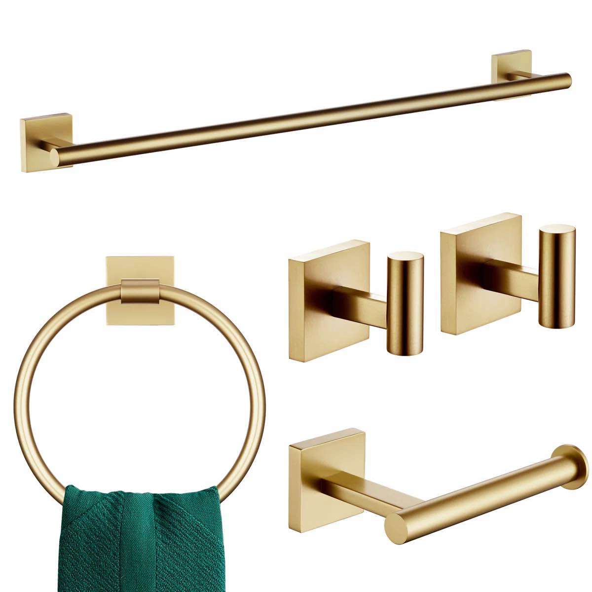 (2)5 piece bathroom hardware set (set of 5) b17a5-bg