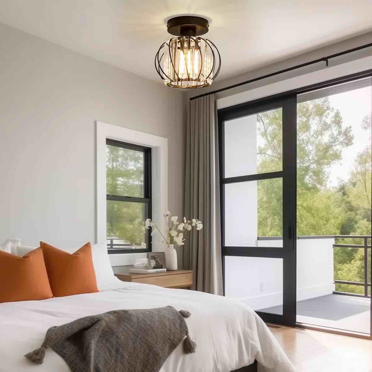 10 in.1-light modern semi flush mount ceiling light for foyer, closet, entryway, kitchen, bedroom, dining room