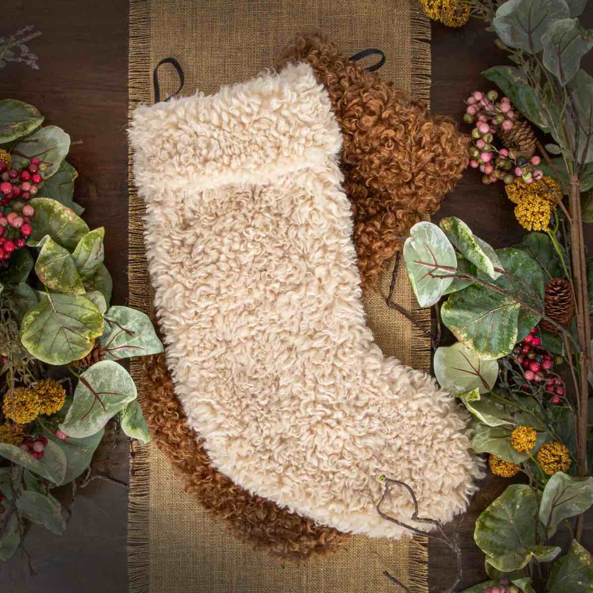 sherpa fabric stocking