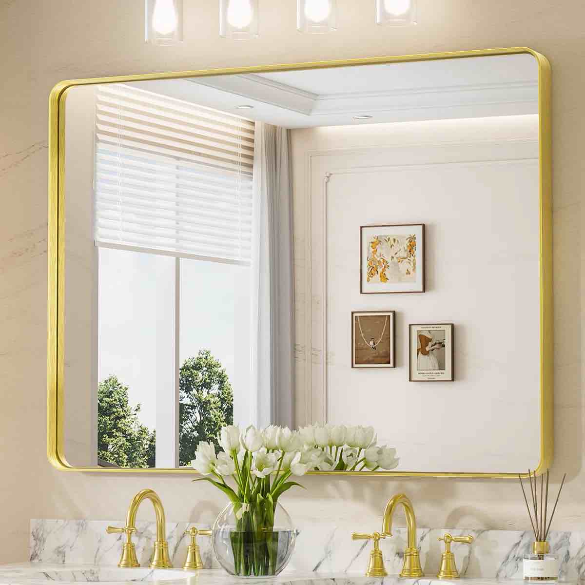 Tyro Bathroom Decorative Home Décor Corner Hangs Bathroom Mirror