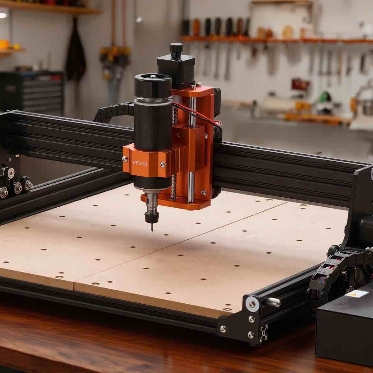 CNC Router Machine, 300W Spindle, 3-Axis Wood Engraving Milling Machine, with 15.75 x 15.75 x 2.36 in Working Area, Offline Controller, Aluminum Alloy Structure, for Wood Acrylic Carving Cutting