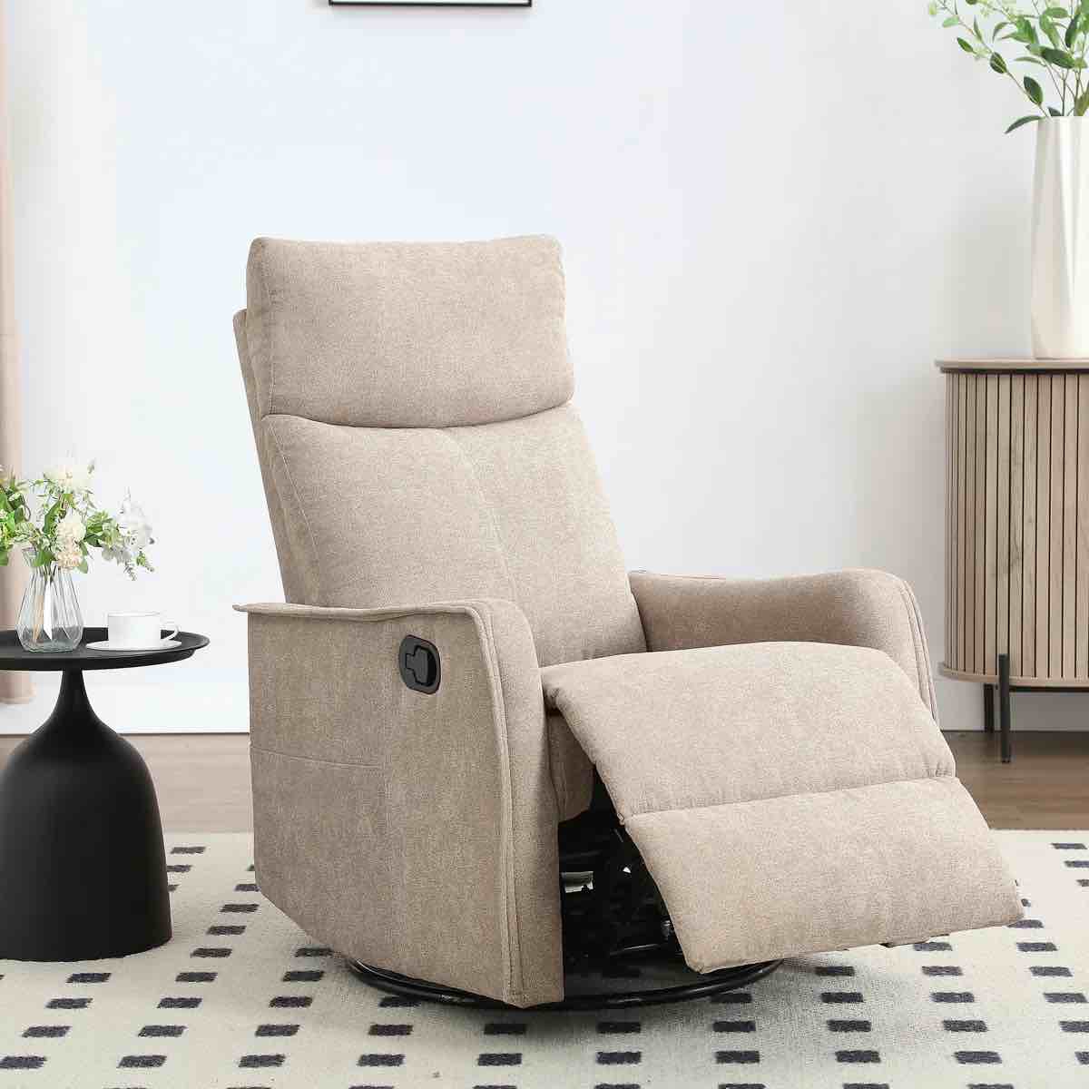 LILA 27 inch wide manual recliner swivel rocker recliner with massage