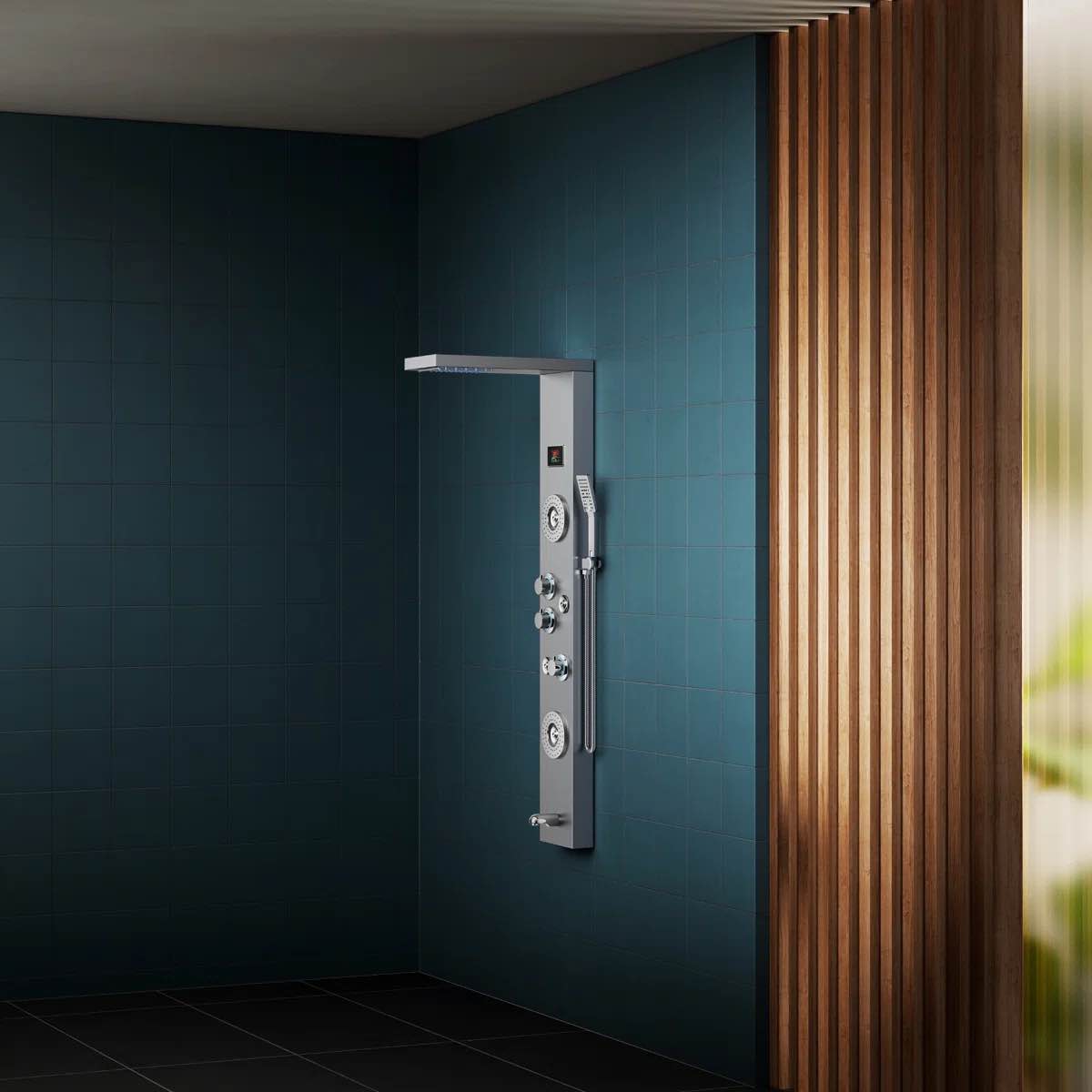55.12 inch shower panel with adjustable showerhead