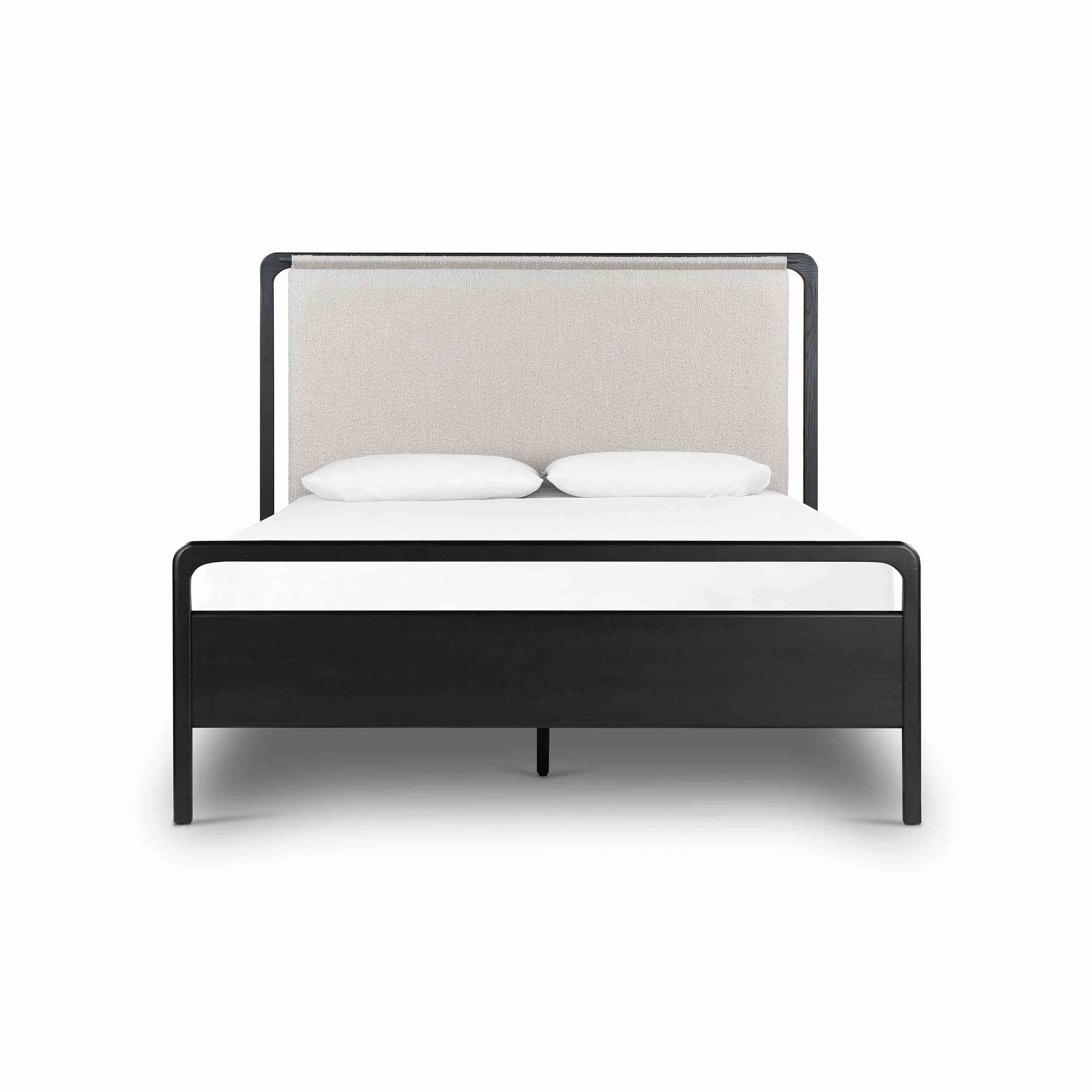 Condition photo showing Good Condition for four hands rosedale headboard queen (black/sand)