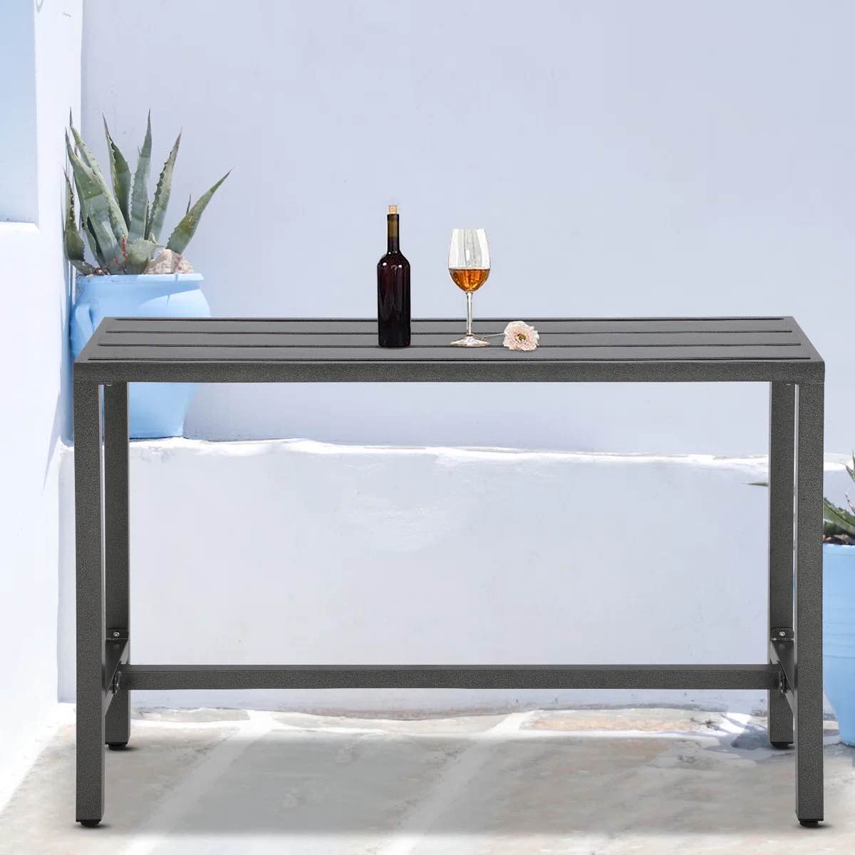 Condition photo showing New/Like New for counter height 36.97'' iron bar table 