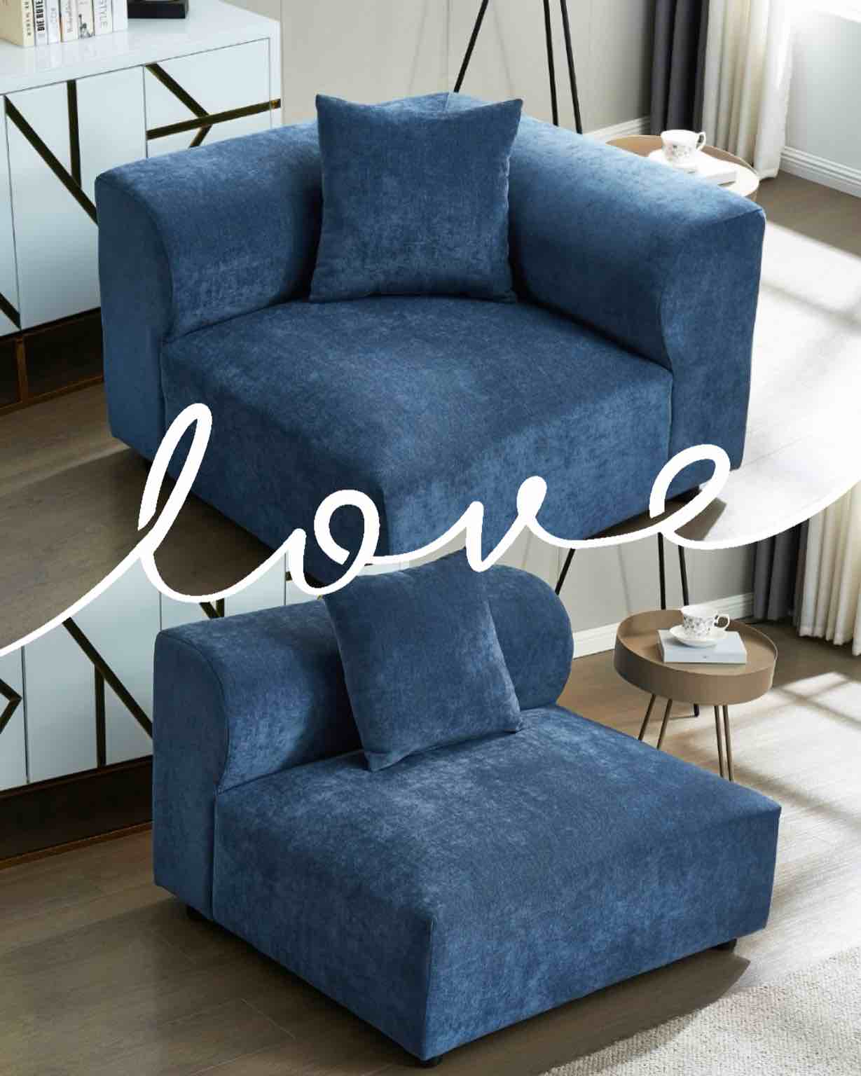 Condition photo showing New/Like New for moonwallow modulararmless chair & corner chair