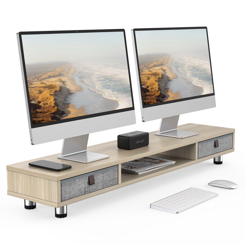 Condition photo showing New/Like New for guilderland wood monitor stand