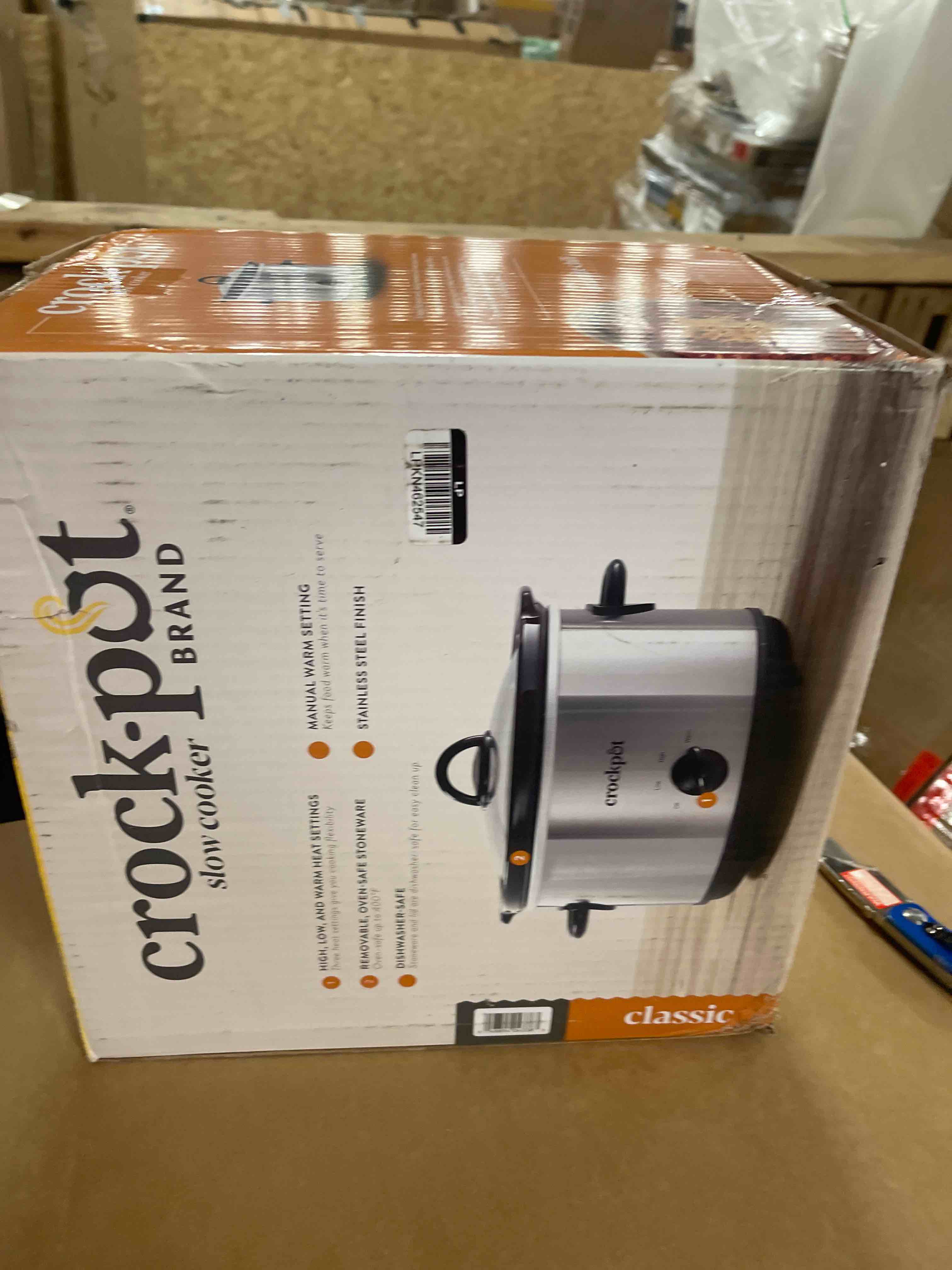 Condition photo showing New/Like New for crock-pot 4.5 quart manual slow cooker scr450-s silver