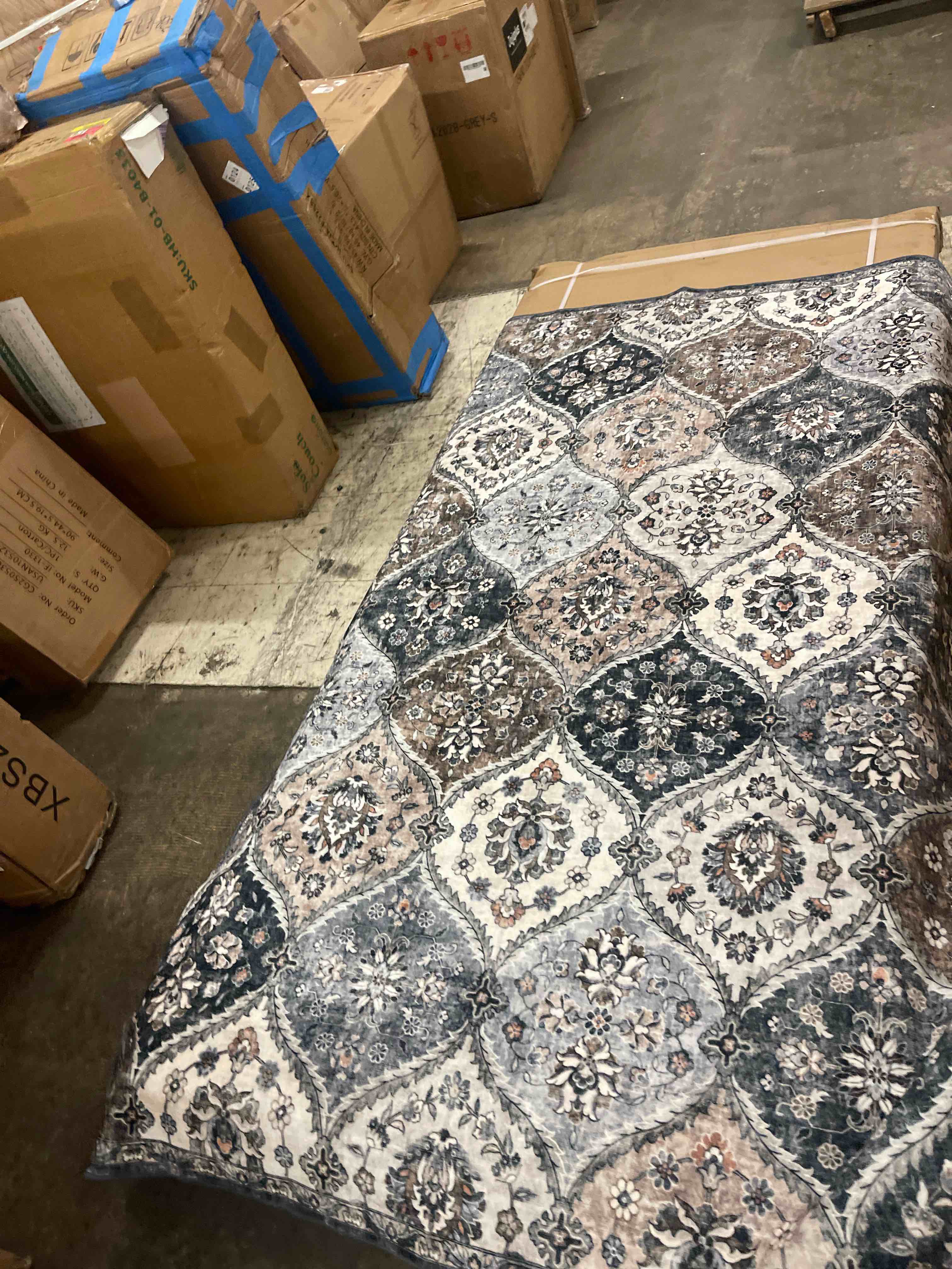 Condition photo showing New/Like New for faironly washable 5x7 area rugs bohemian floral rug moroccan rugs for living room stain resistant carpet vintage rugs for bedroom non slip oriental rug home decor floor decoration mat,5x7